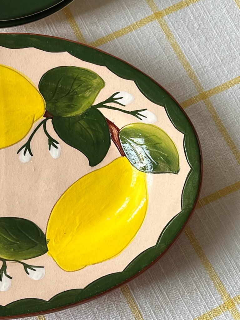 Petit plat citron en grés