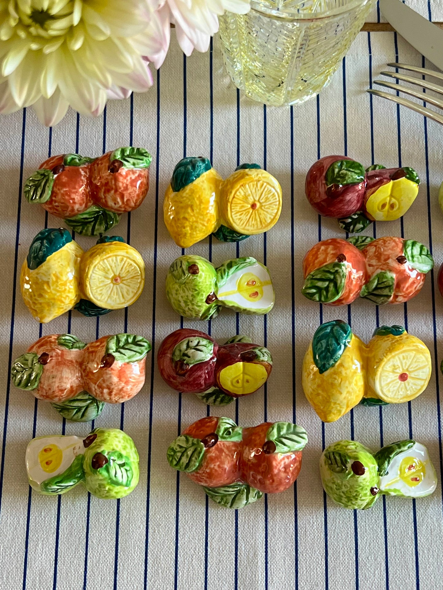12 porte-couteaux fruits