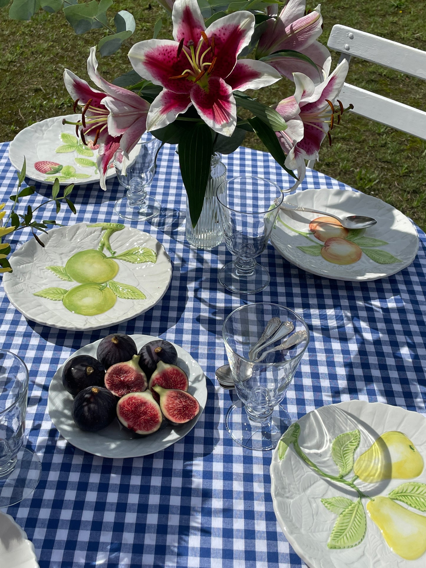 6 assiettes à dessert fruits Chaumette