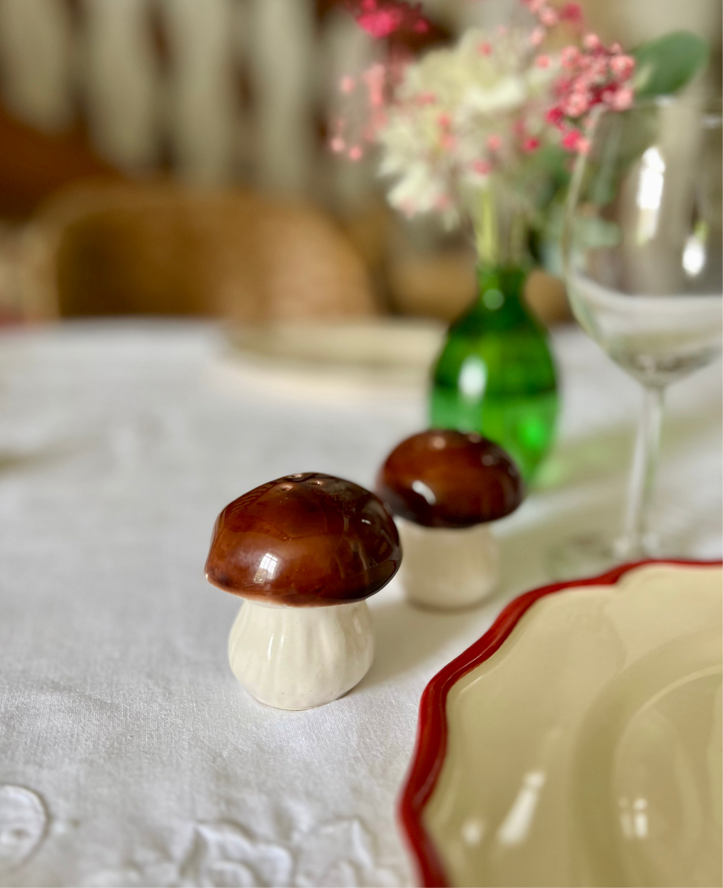 Salière poivrière champignons