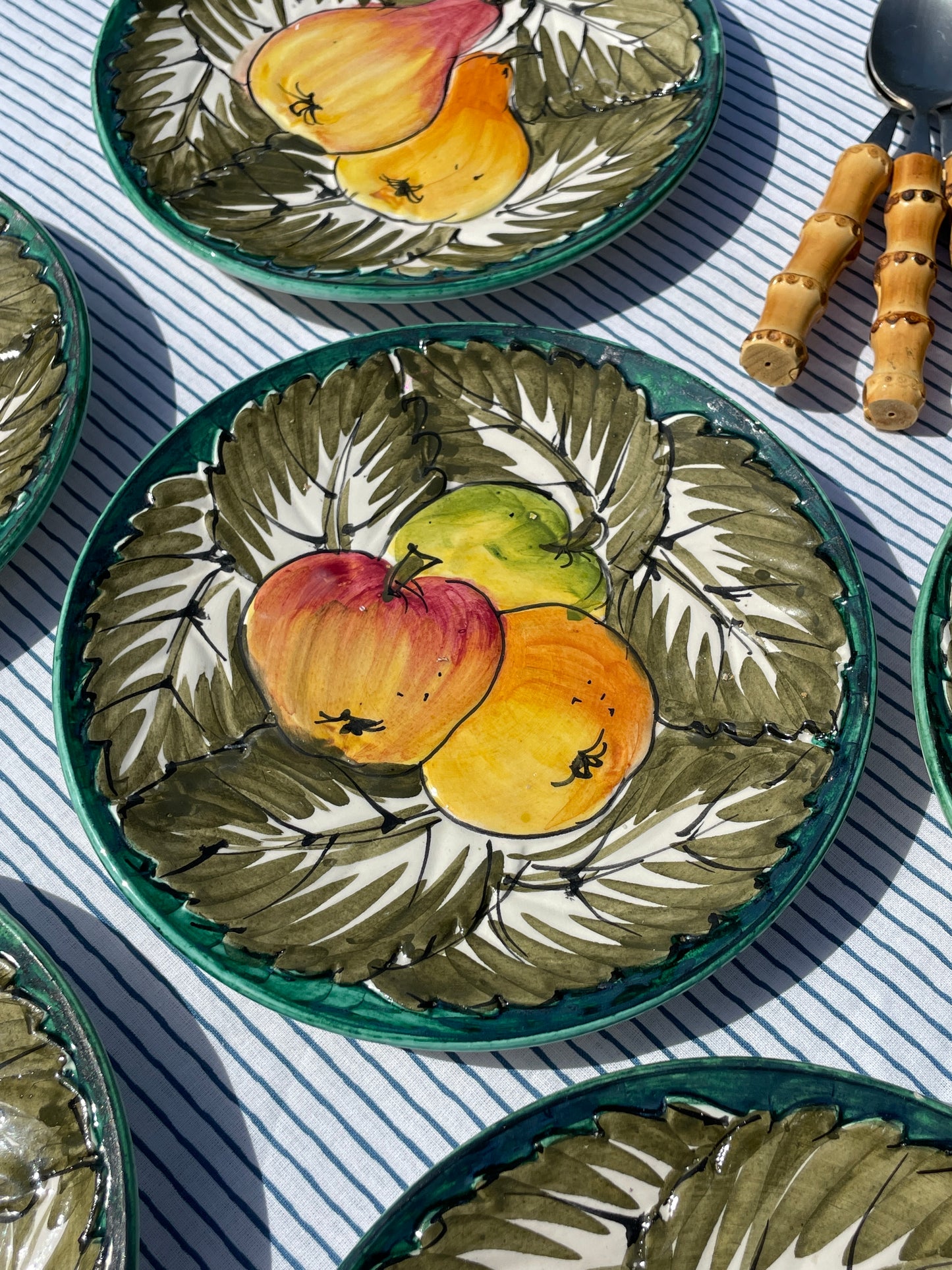 6 assiettes à dessert fruits
