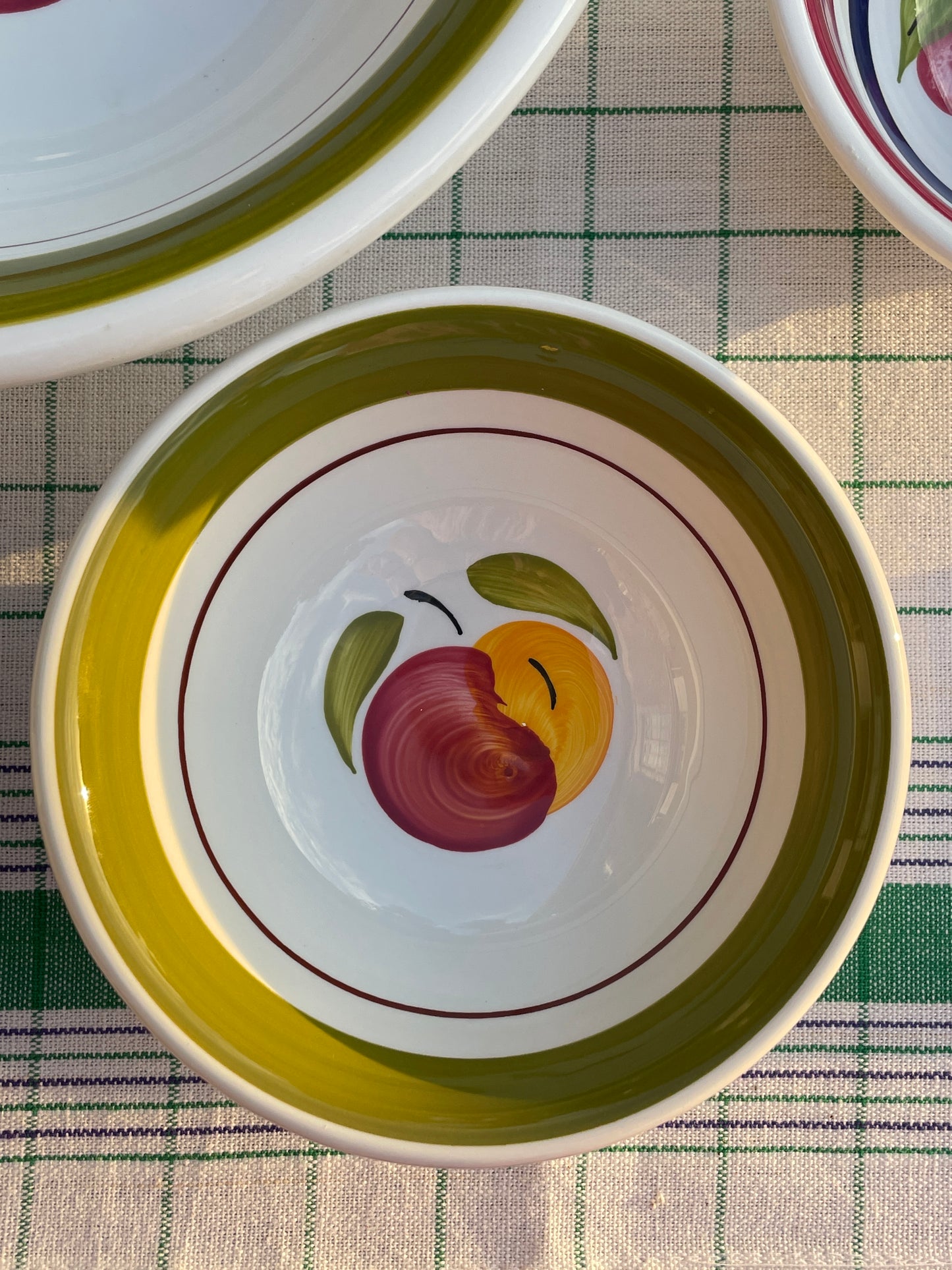 1 ensemble saladier et 5 coupelles Fruits Made in Italy
