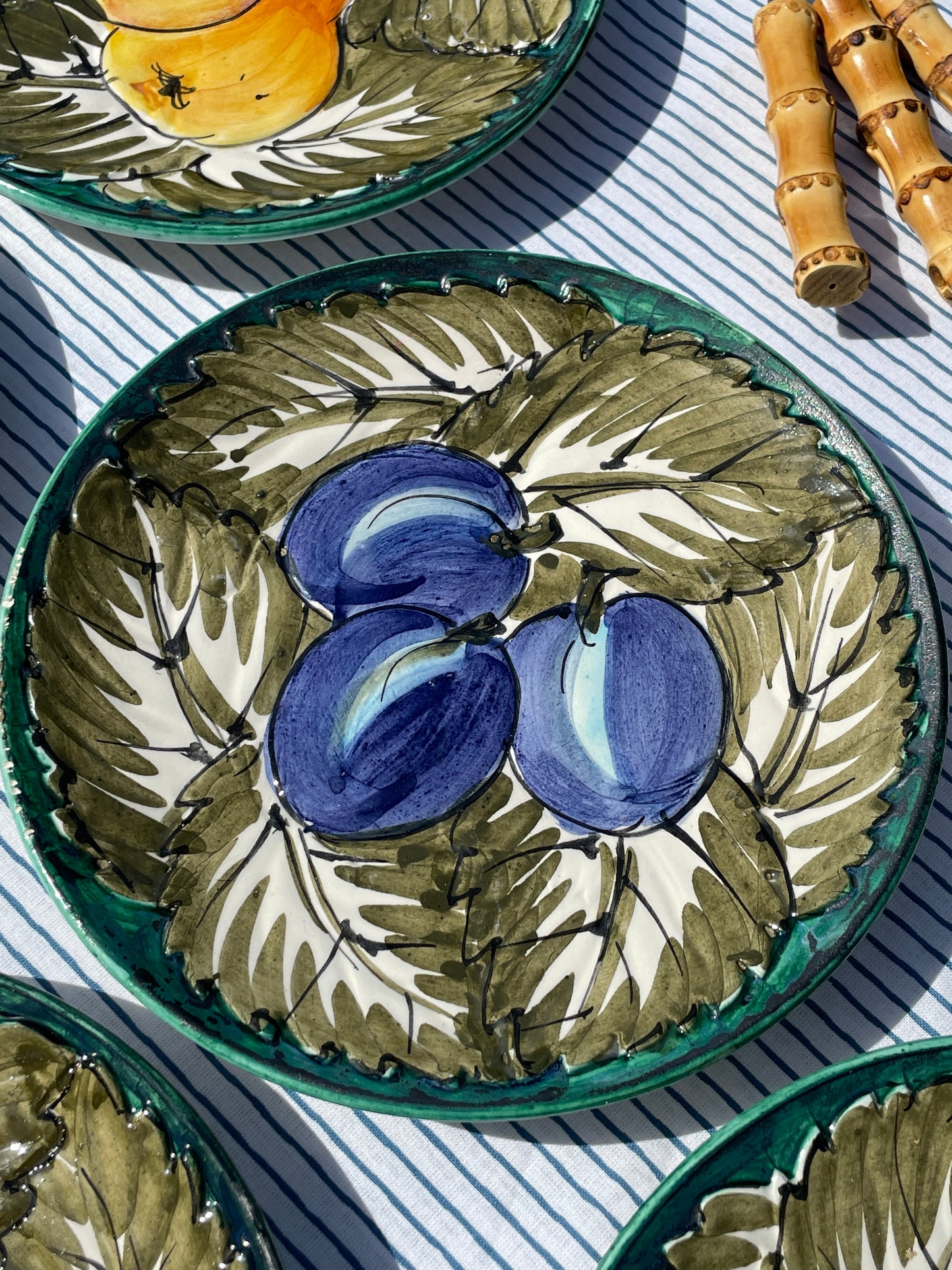 6 assiettes à dessert fruits