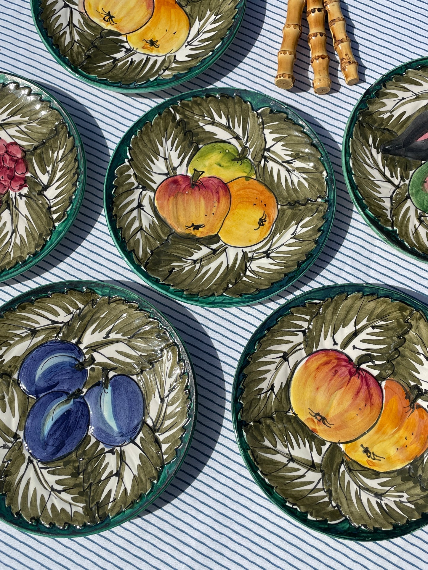 6 assiettes à dessert fruits