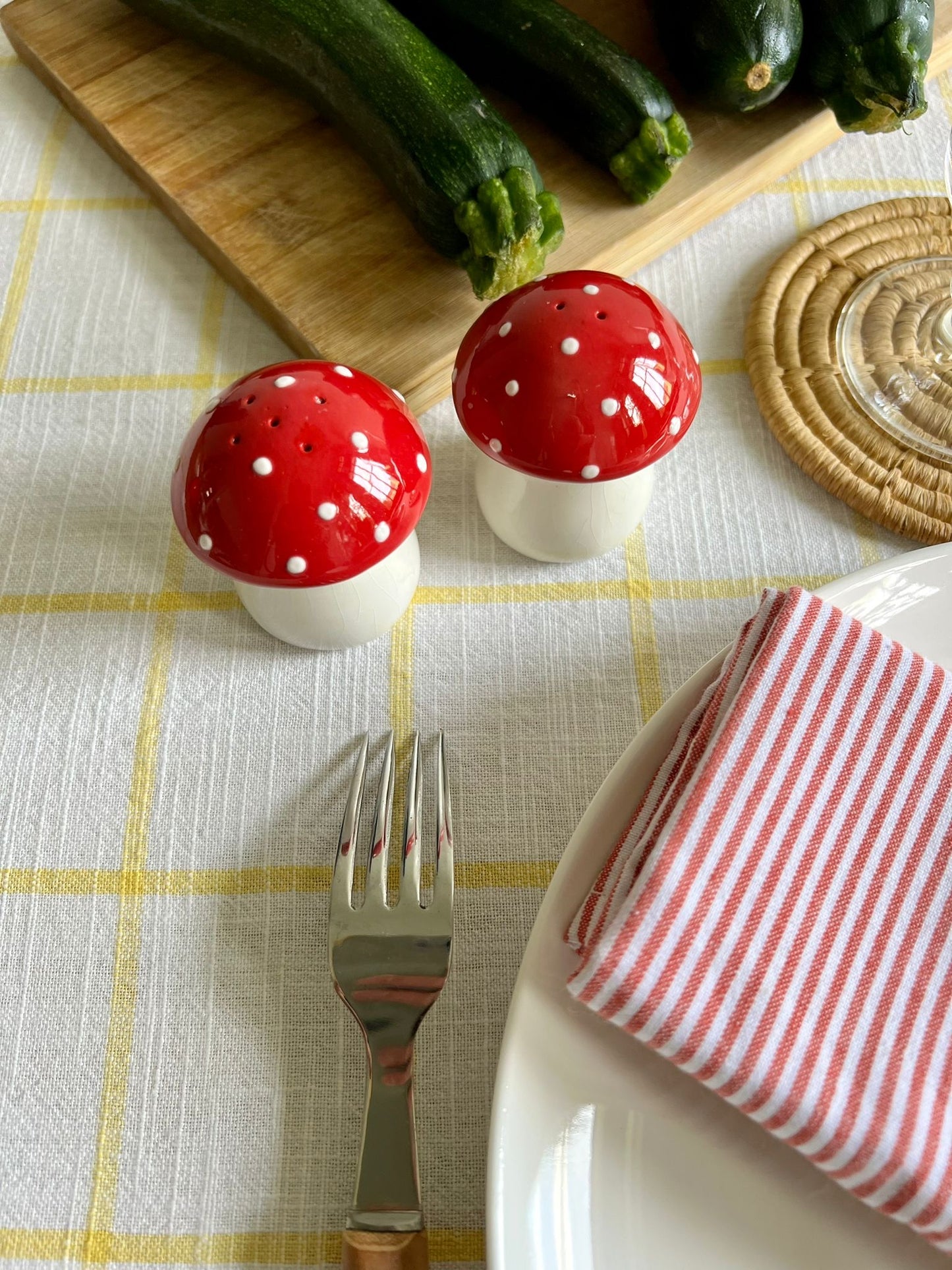 Salière/poivrière champignons