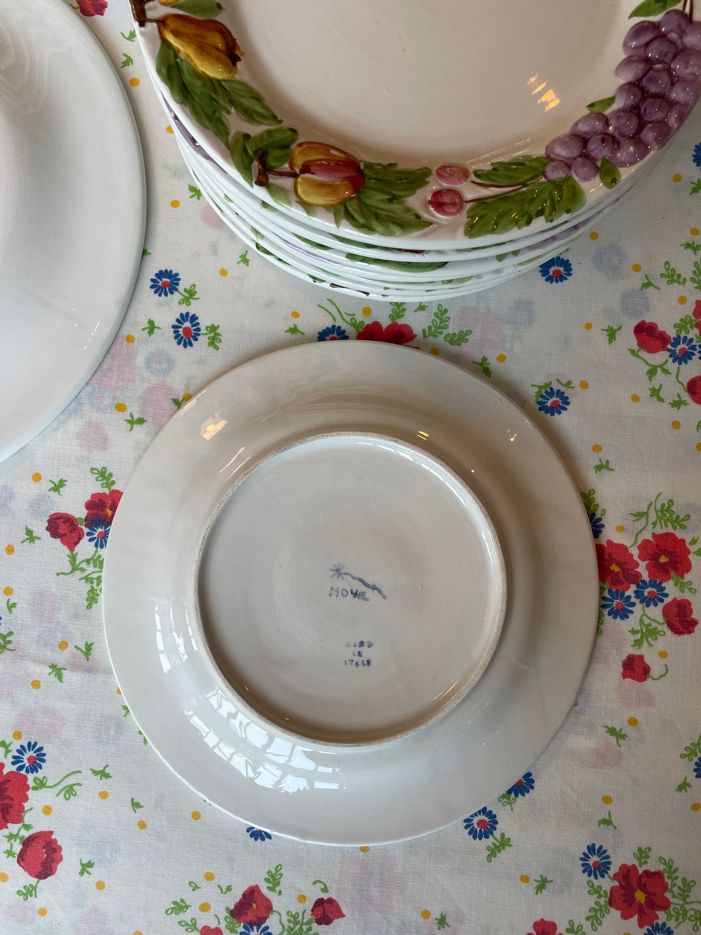 10 assiettes plates fruits Made in Italy