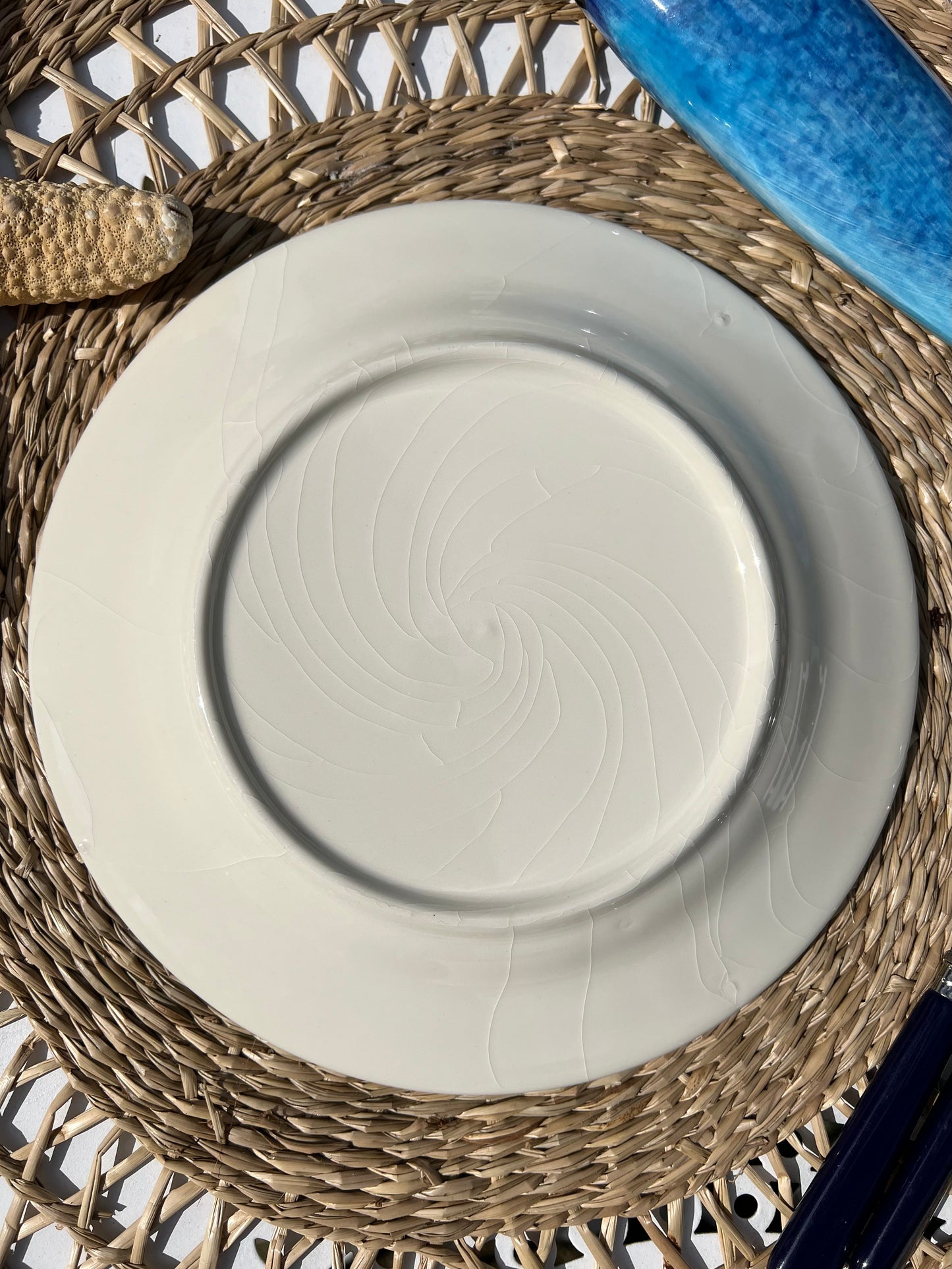 6 assiettes coquillages et un saladier