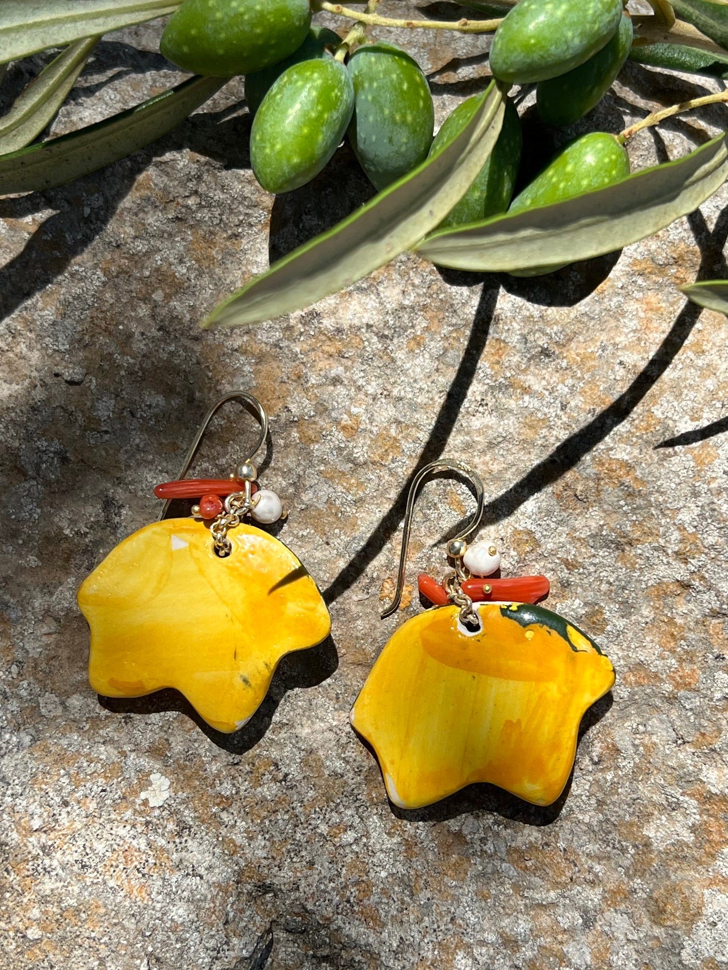 Boucles d’oreilles citrons céramique Made in Italy