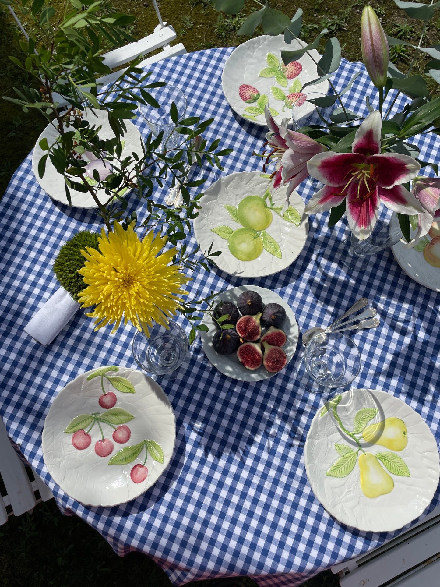 6 assiettes à dessert fruits Chaumette