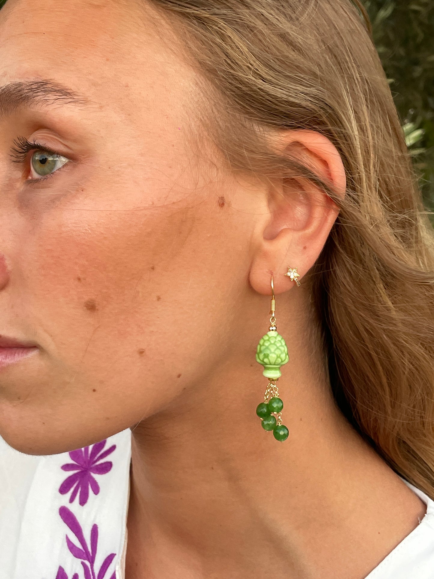 Boucles d’oreilles Pigna vertes Made in Italy