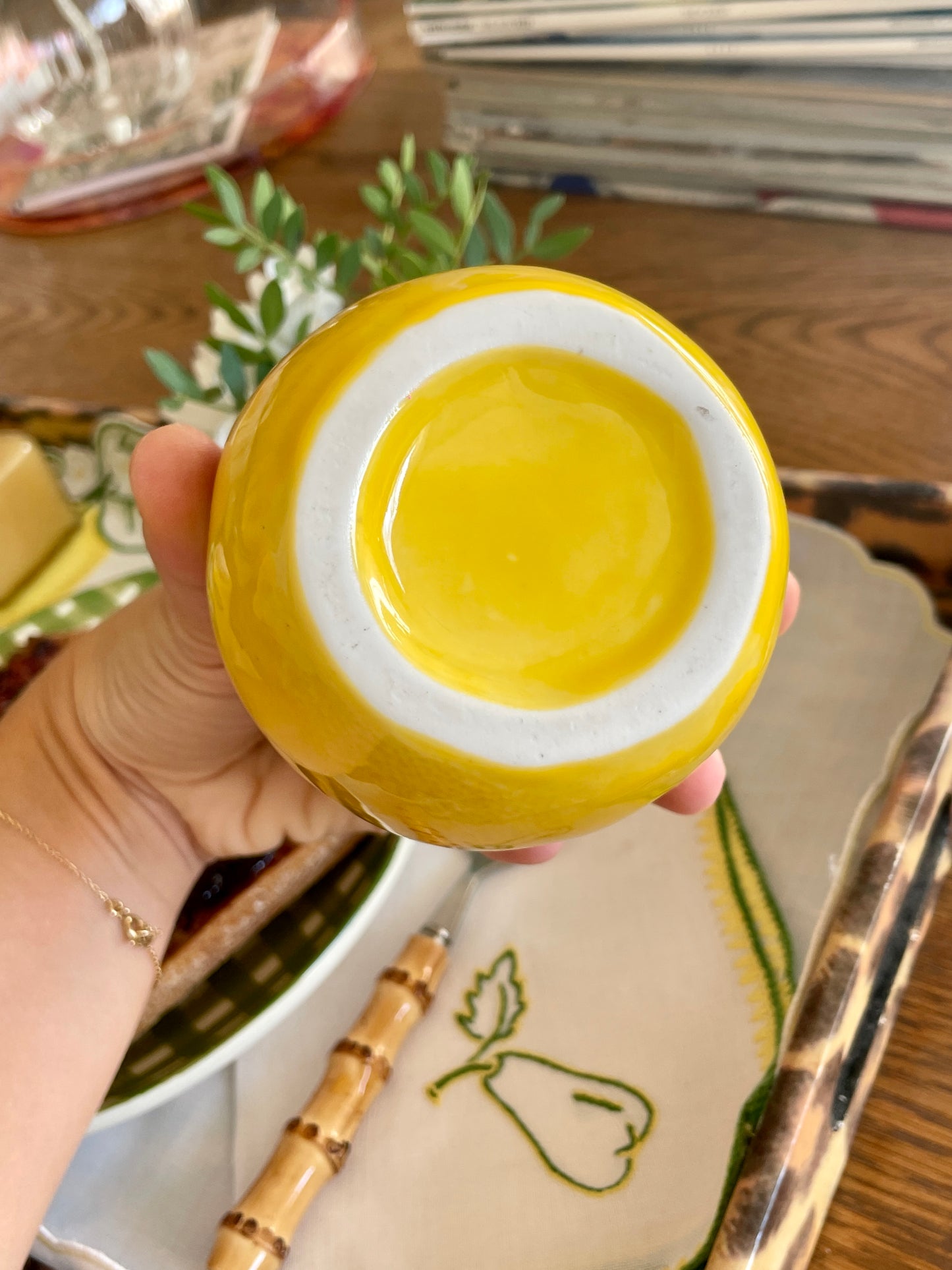 Sucrier/confiturier en forme de citron