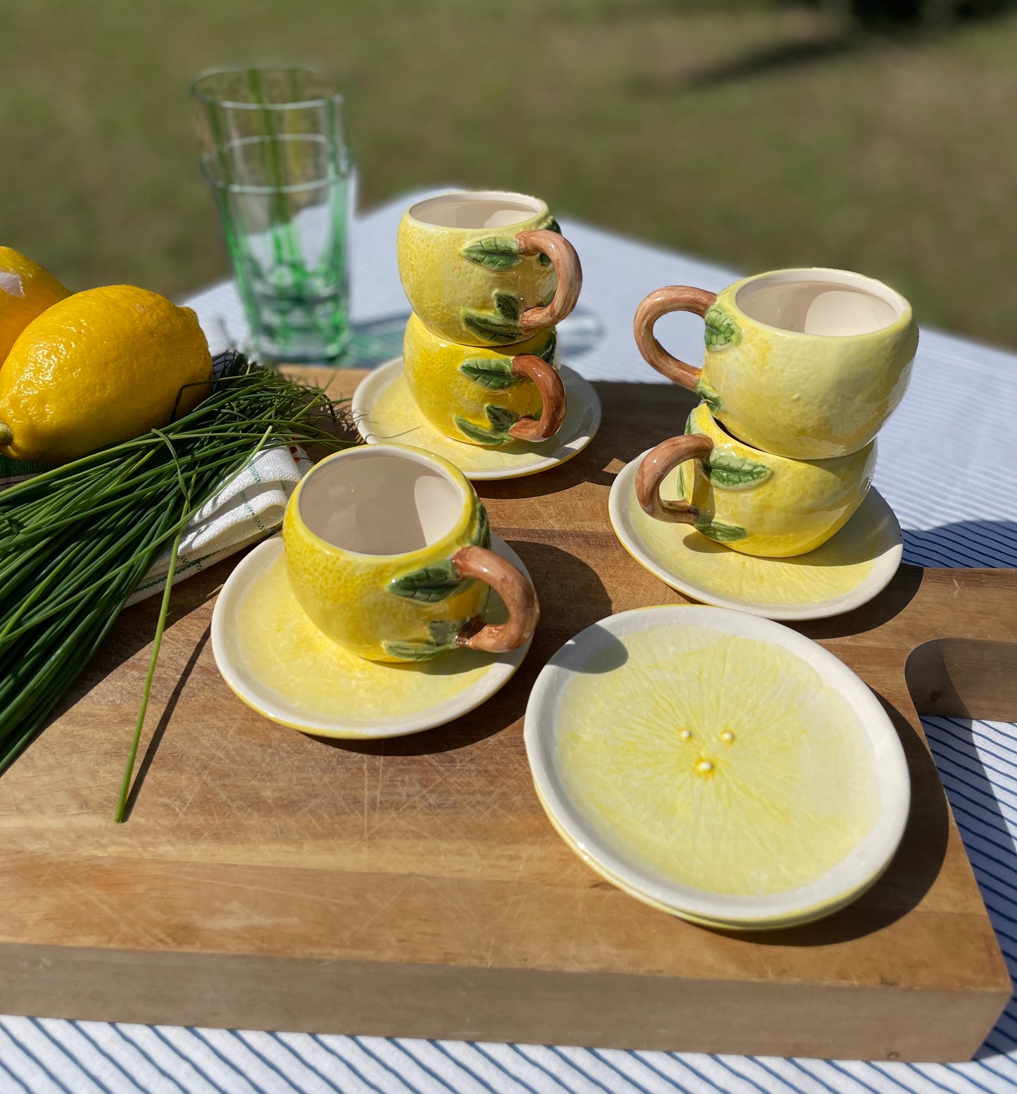 5 tasses à expresso citrons