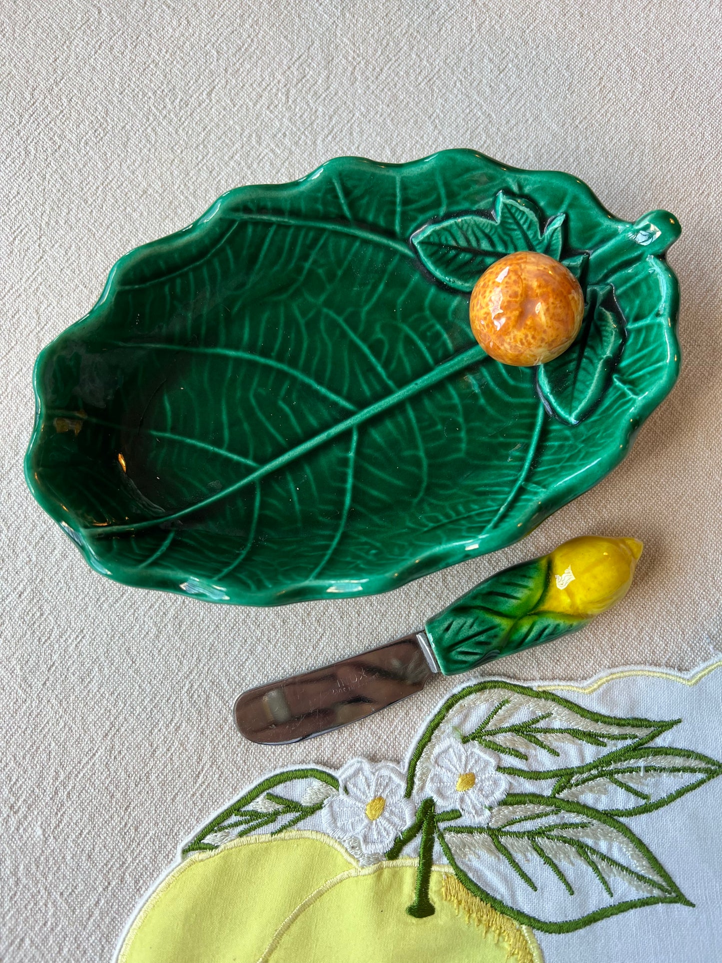 Beurrier feuille orange et citron