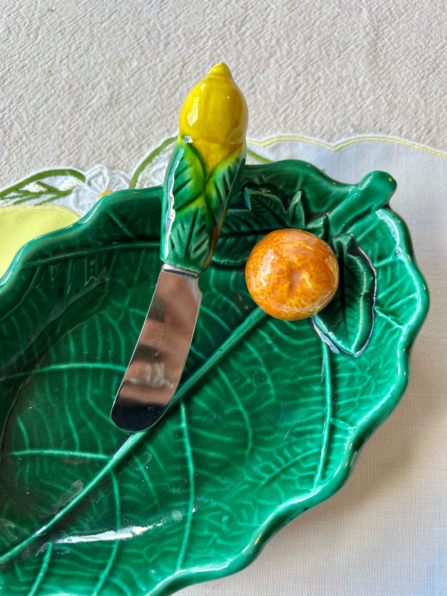 Beurrier feuille orange et citron