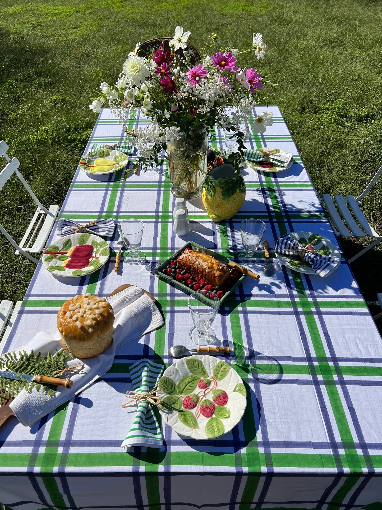 10 assiettes à dessert fruits