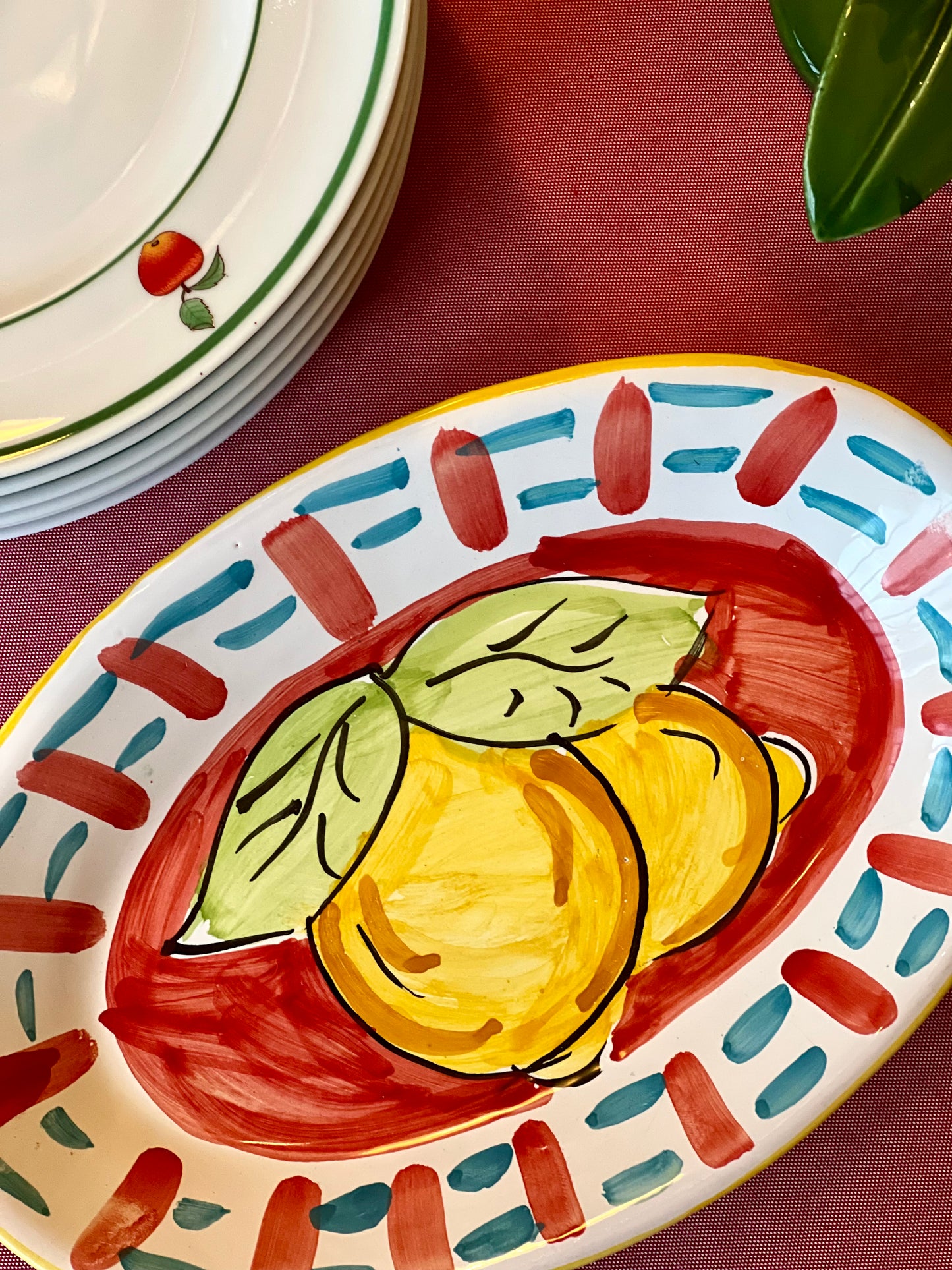 Plat citrons rouge Made in Italy