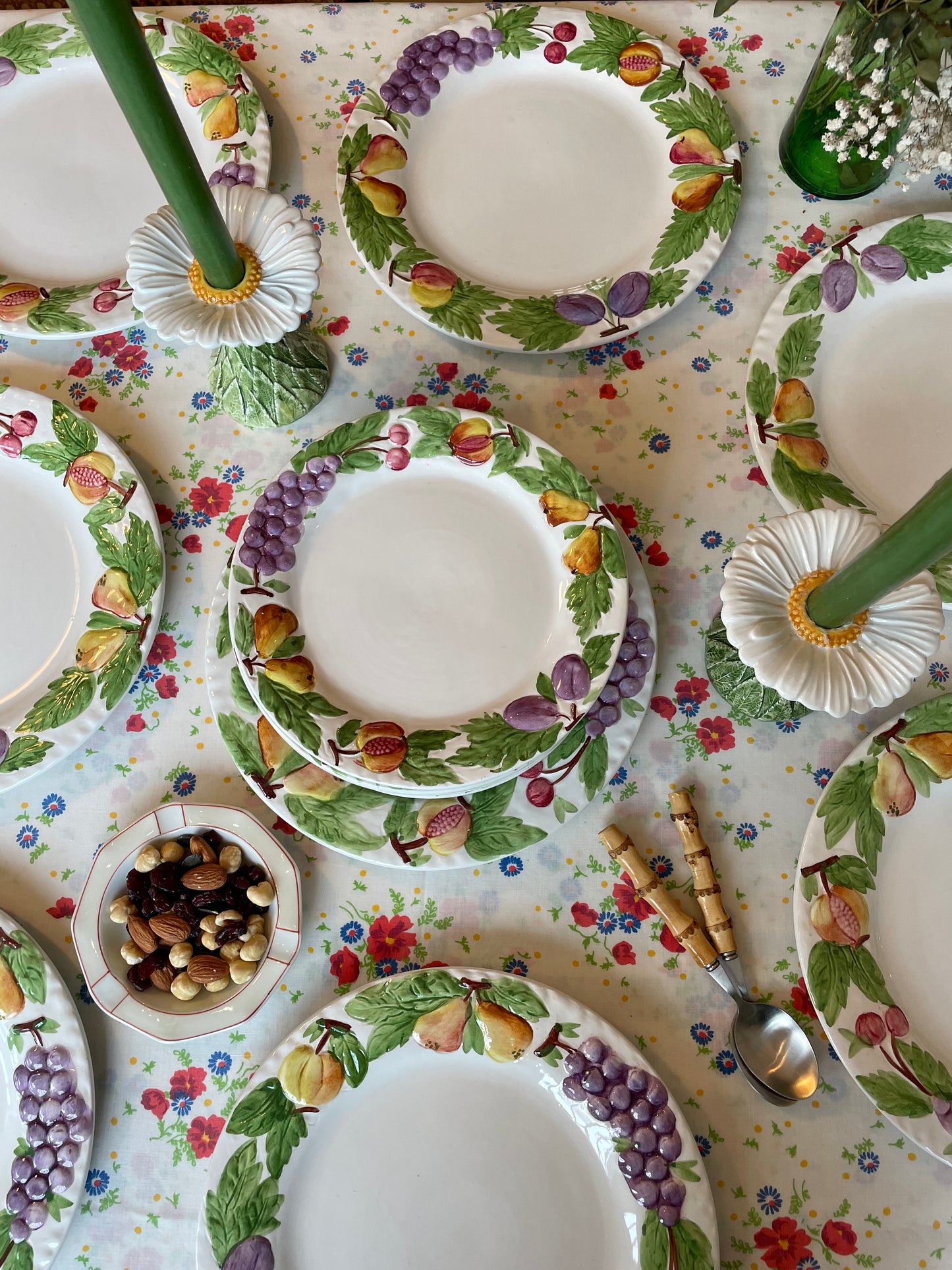 10 assiettes plates fruits Made in Italy