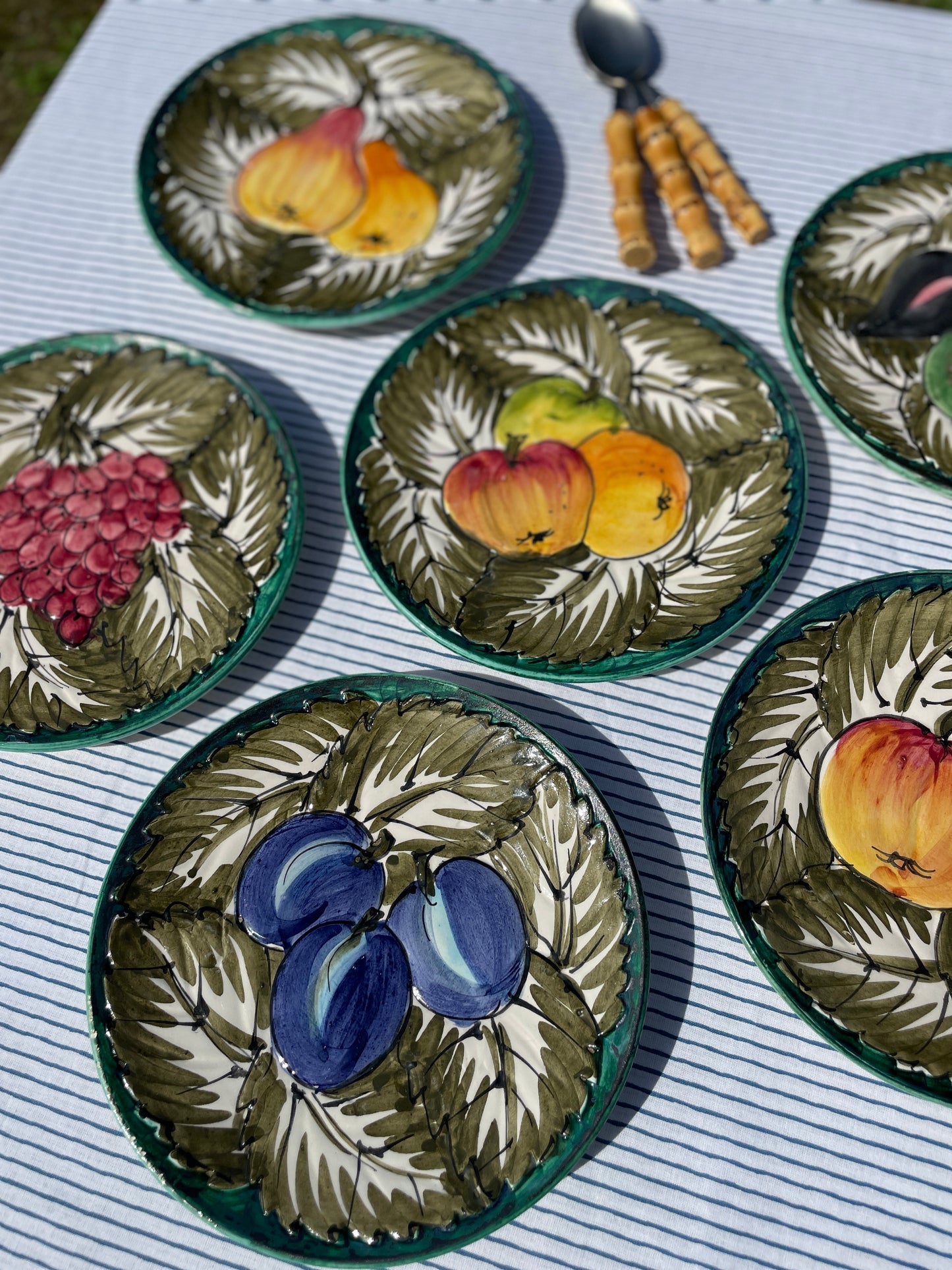 6 assiettes à dessert fruits