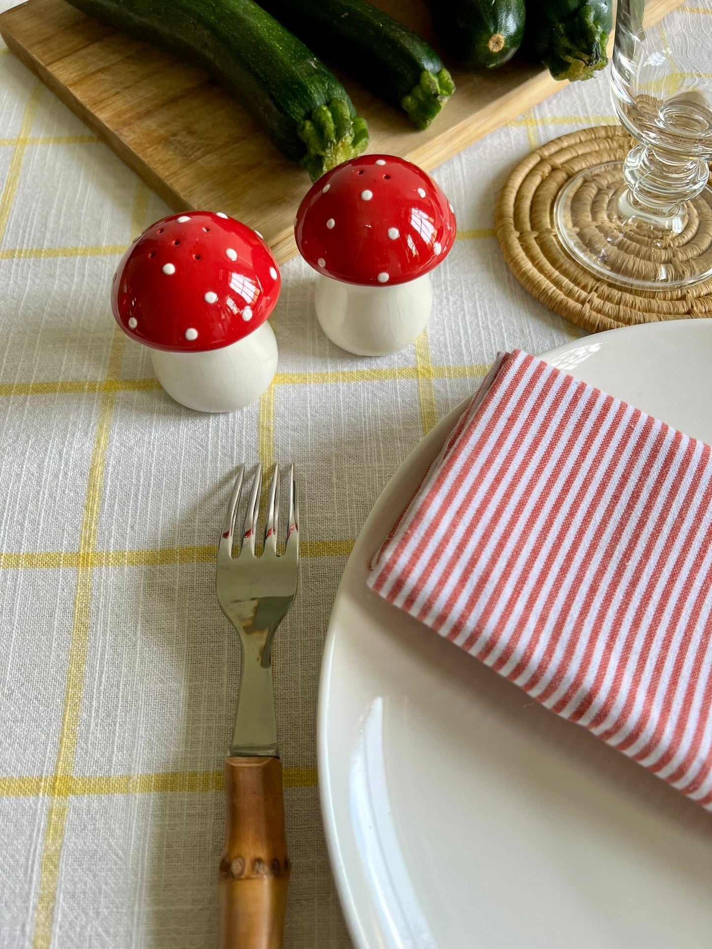 Salière/poivrière champignons