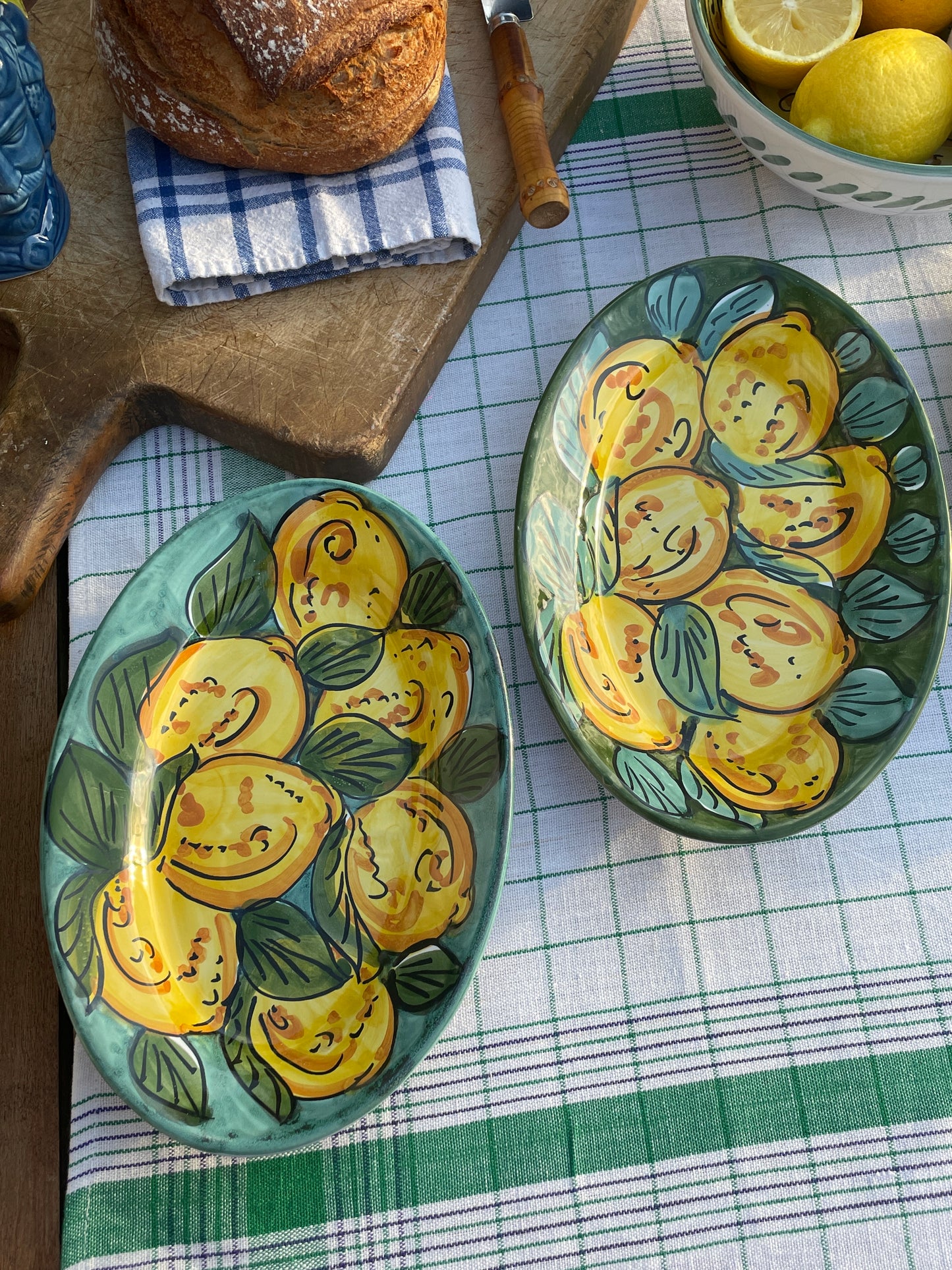 Plat citrons turquoise Made in Italy