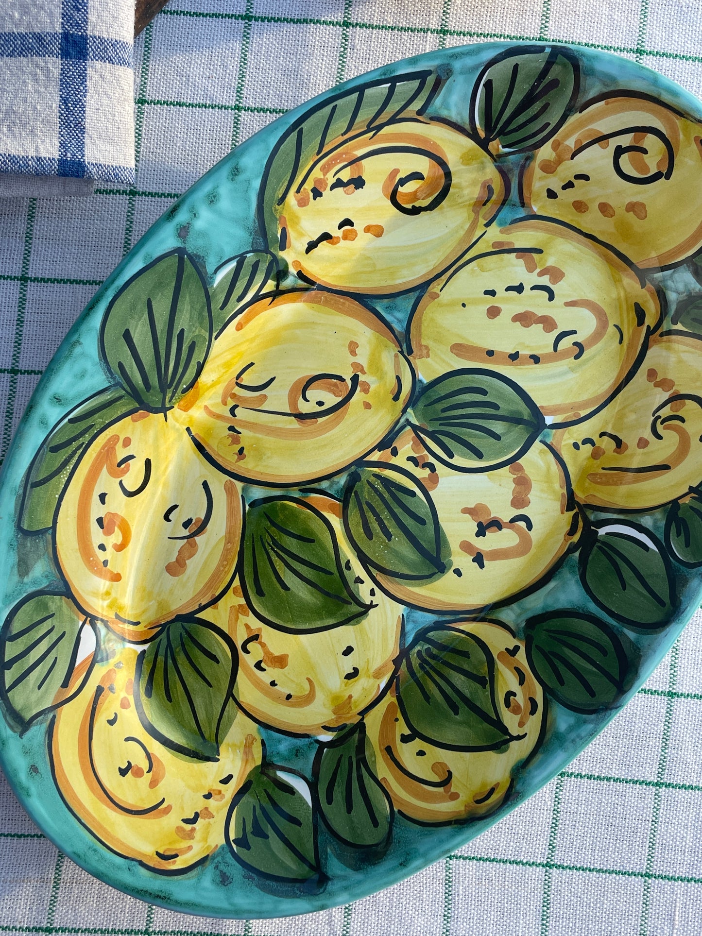 Plat citrons turquoise Made in Italy