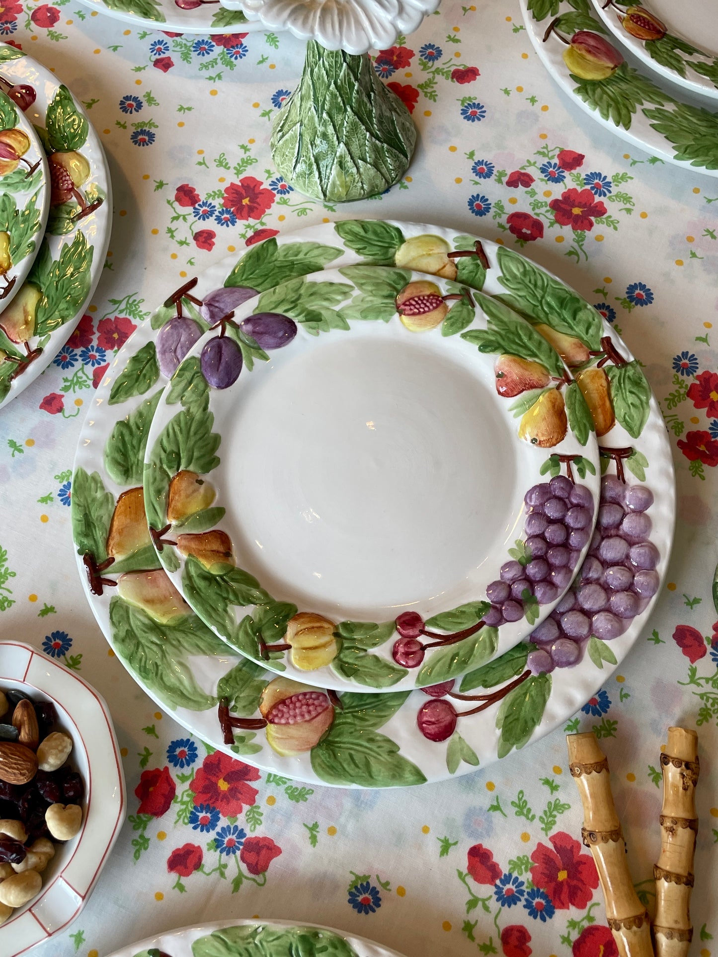 10 assiettes à dessert fruits Made in Italy