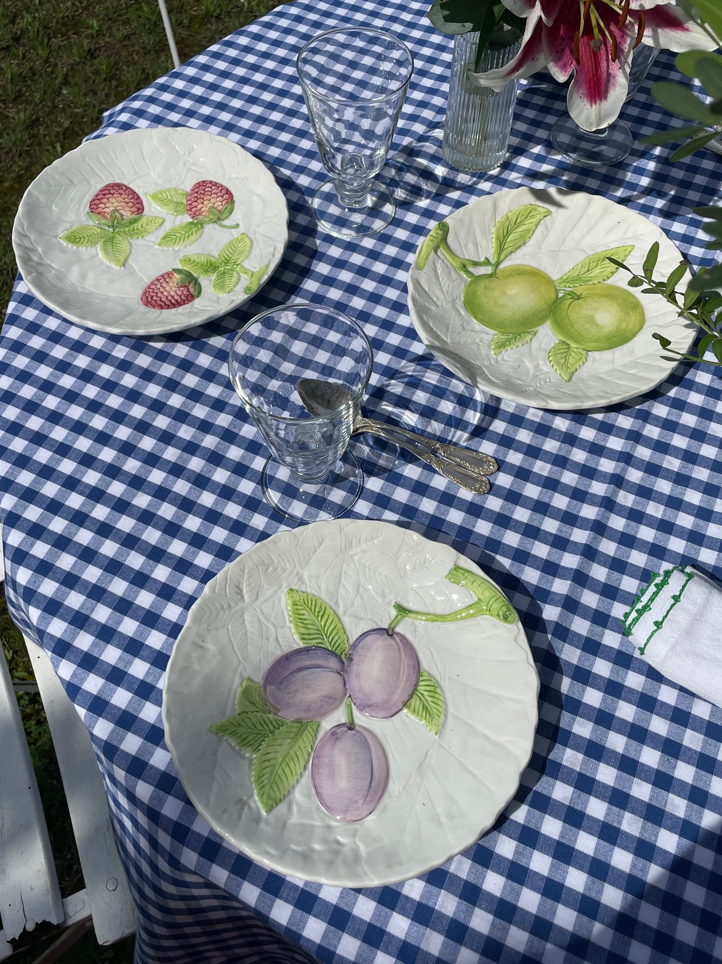 6 assiettes à dessert fruits Chaumette