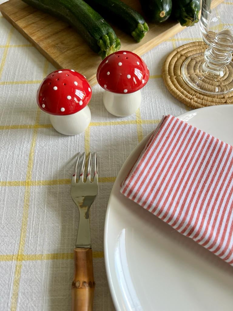 Salière/poivrière champignons