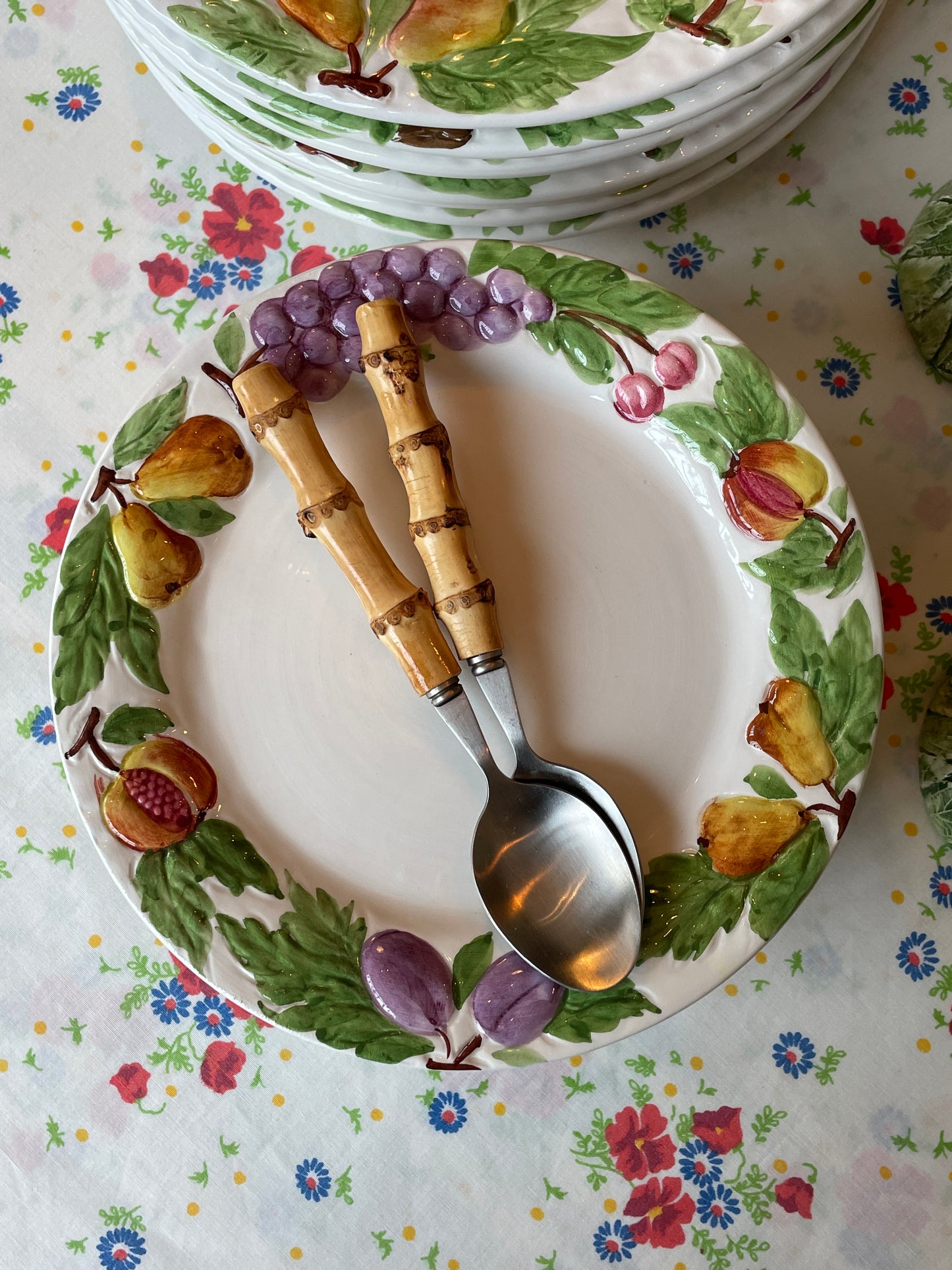 10 assiettes plates fruits Made in Italy