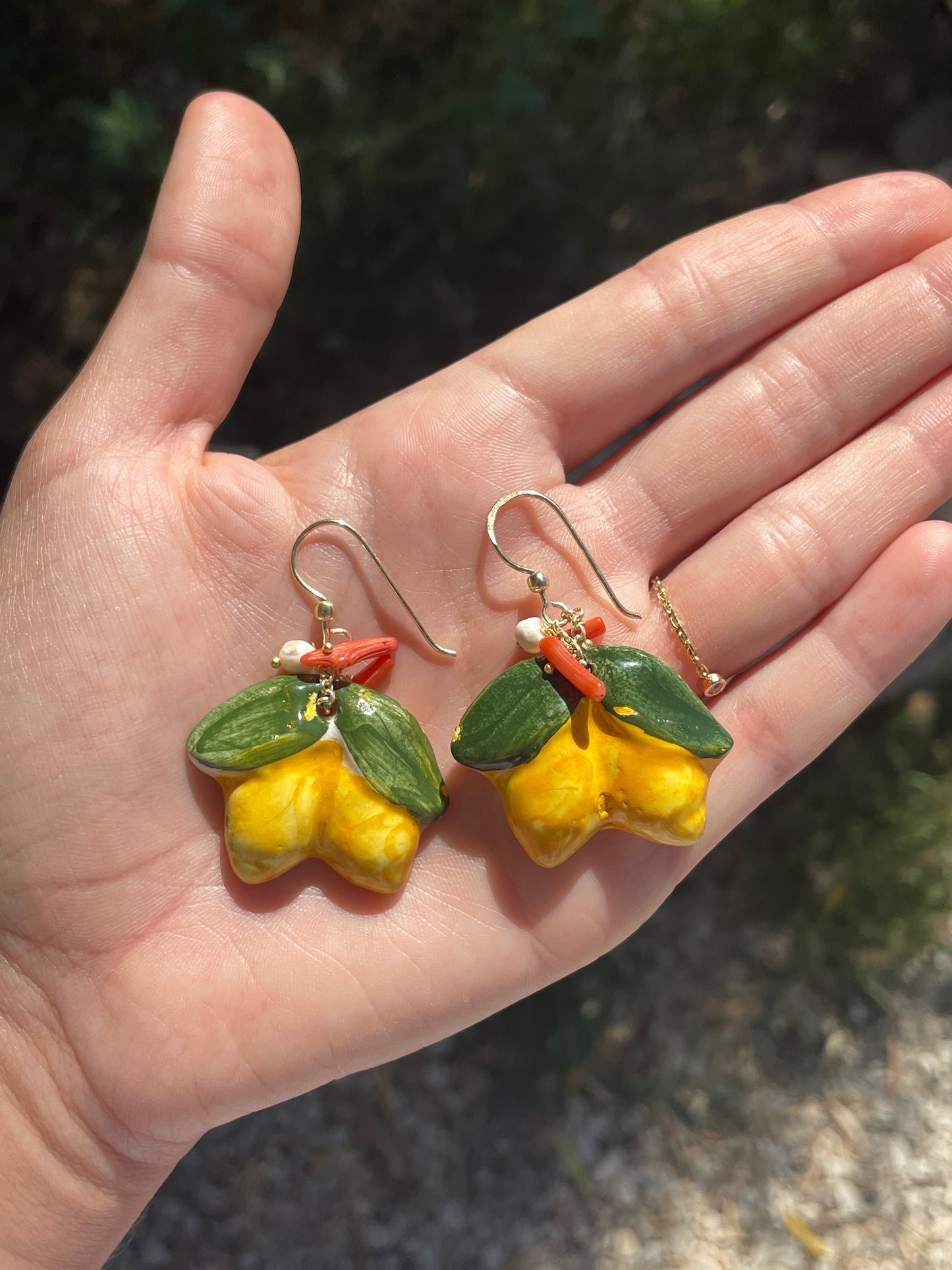 Boucles d’oreilles citrons céramique Made in Italy