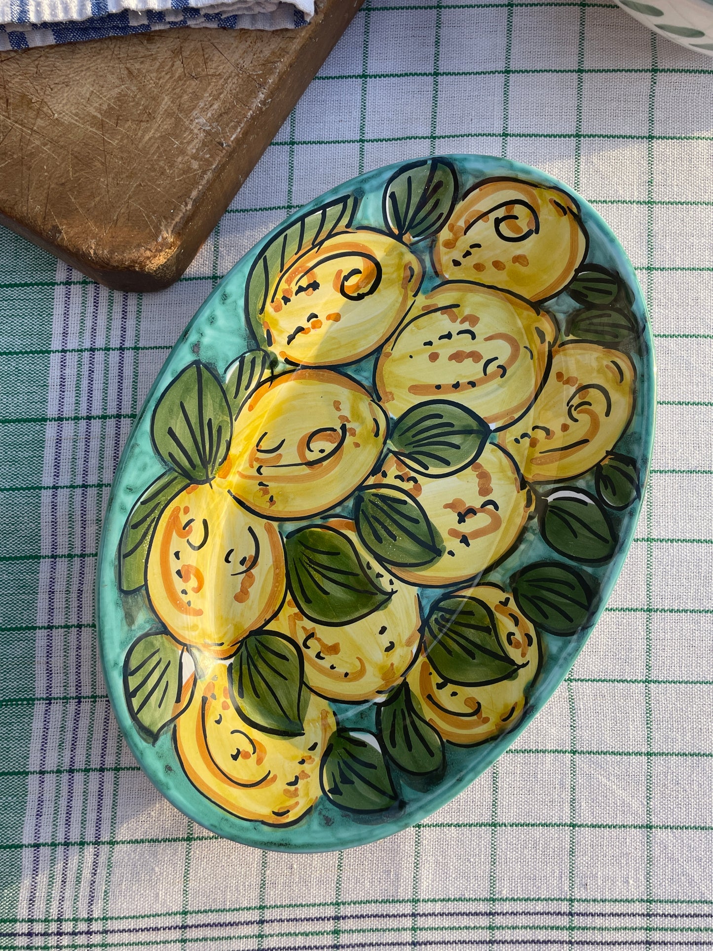 Plat citrons turquoise Made in Italy