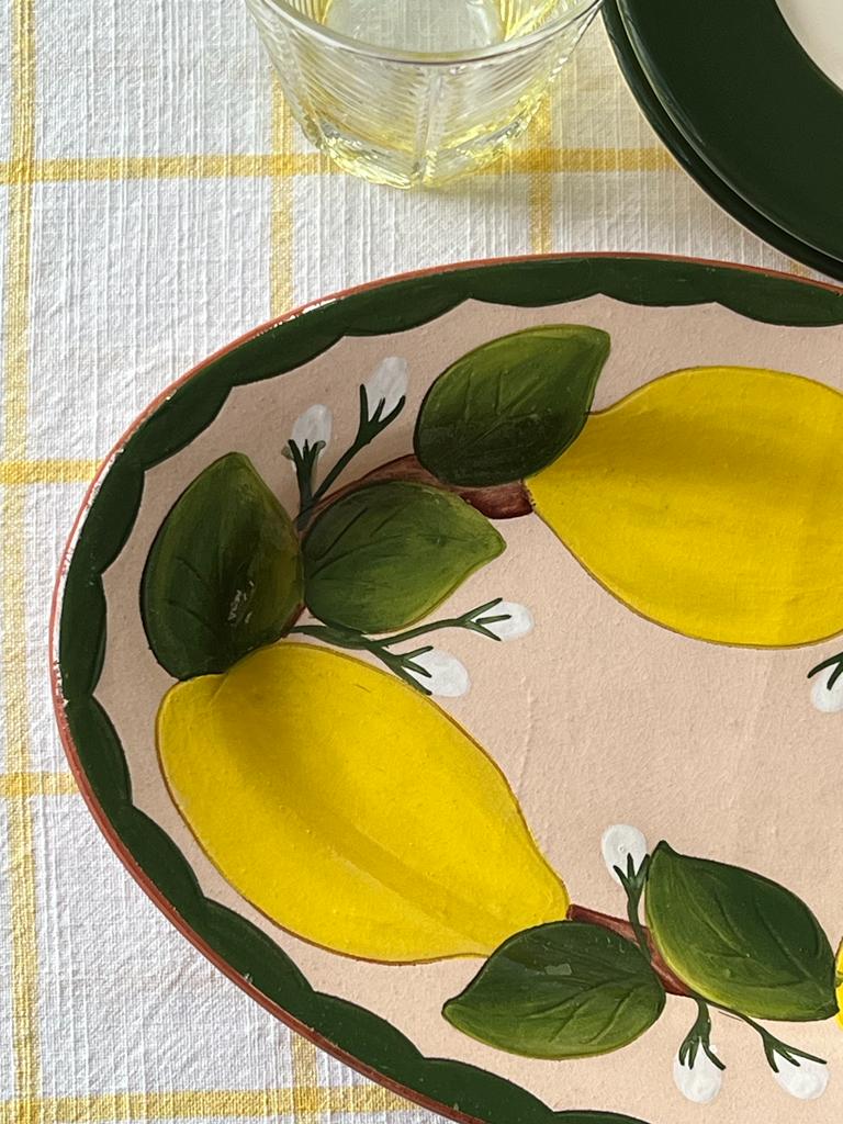 Petit plat citron en grés