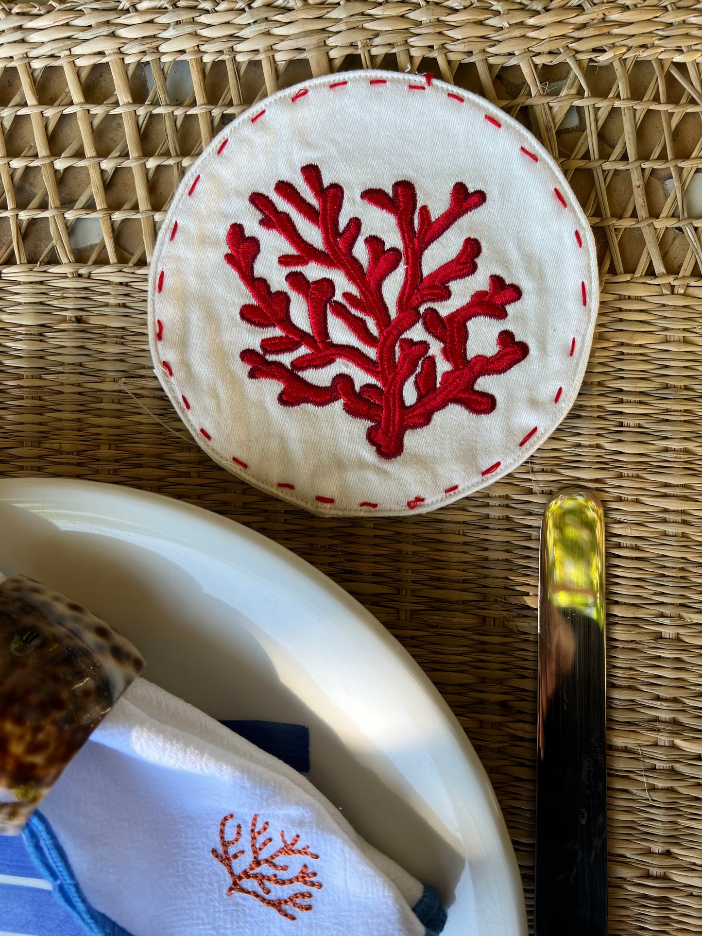 10 sous verres corail