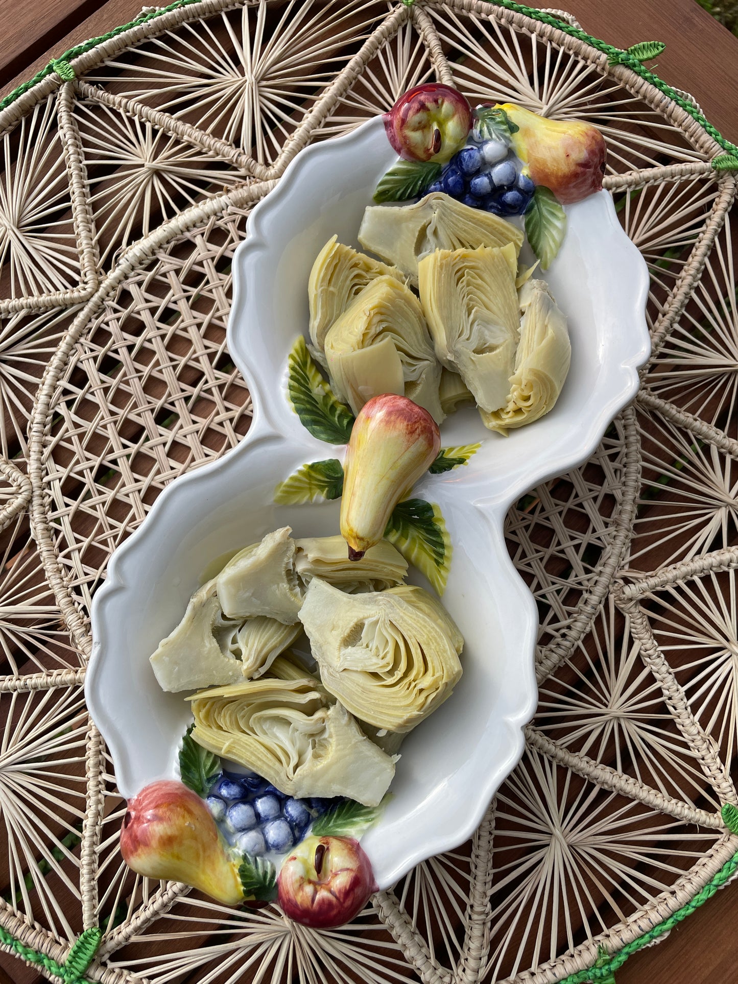 Ramequin double compartiments fruits