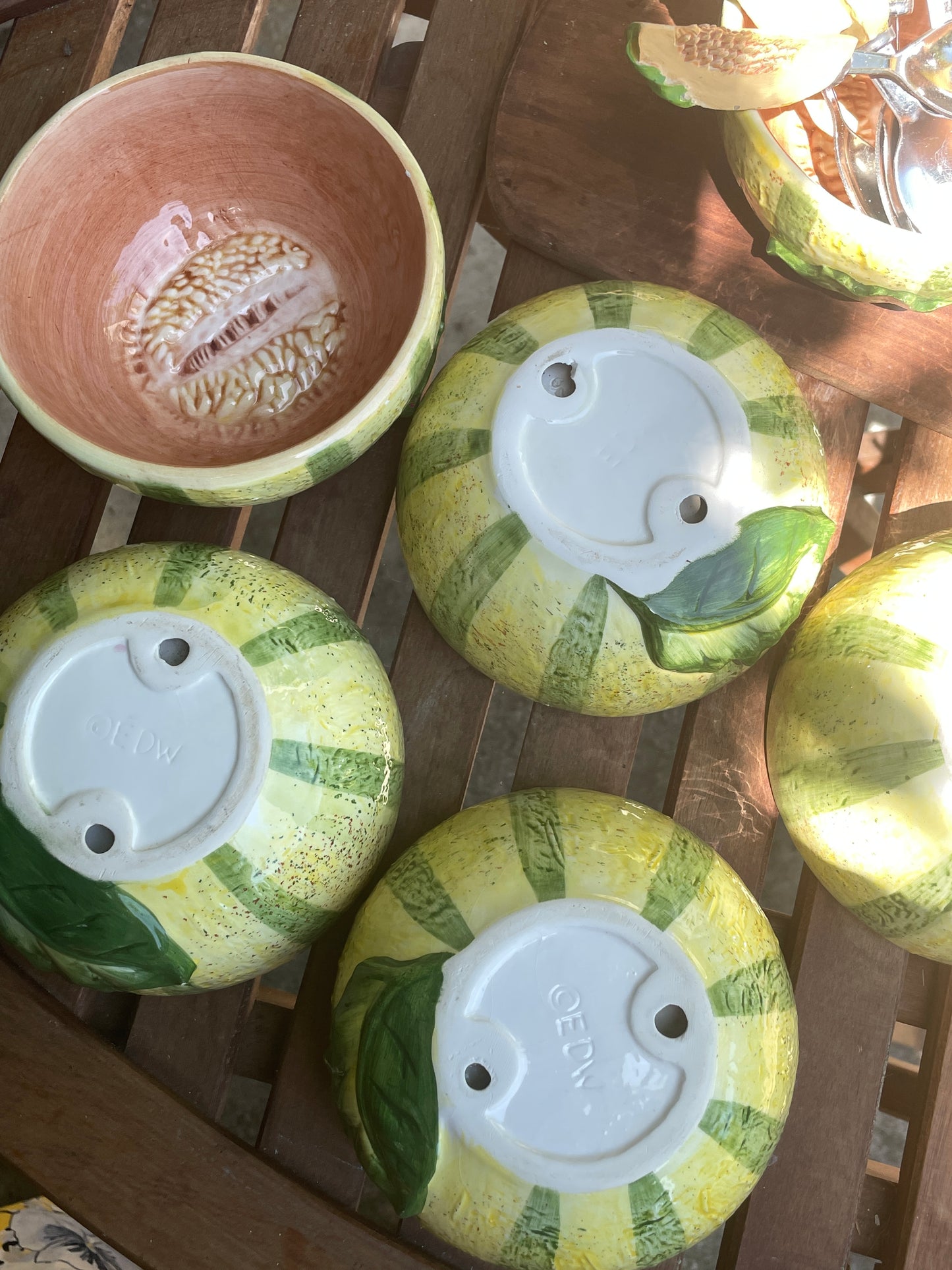 10 coupelles et cuillères melon