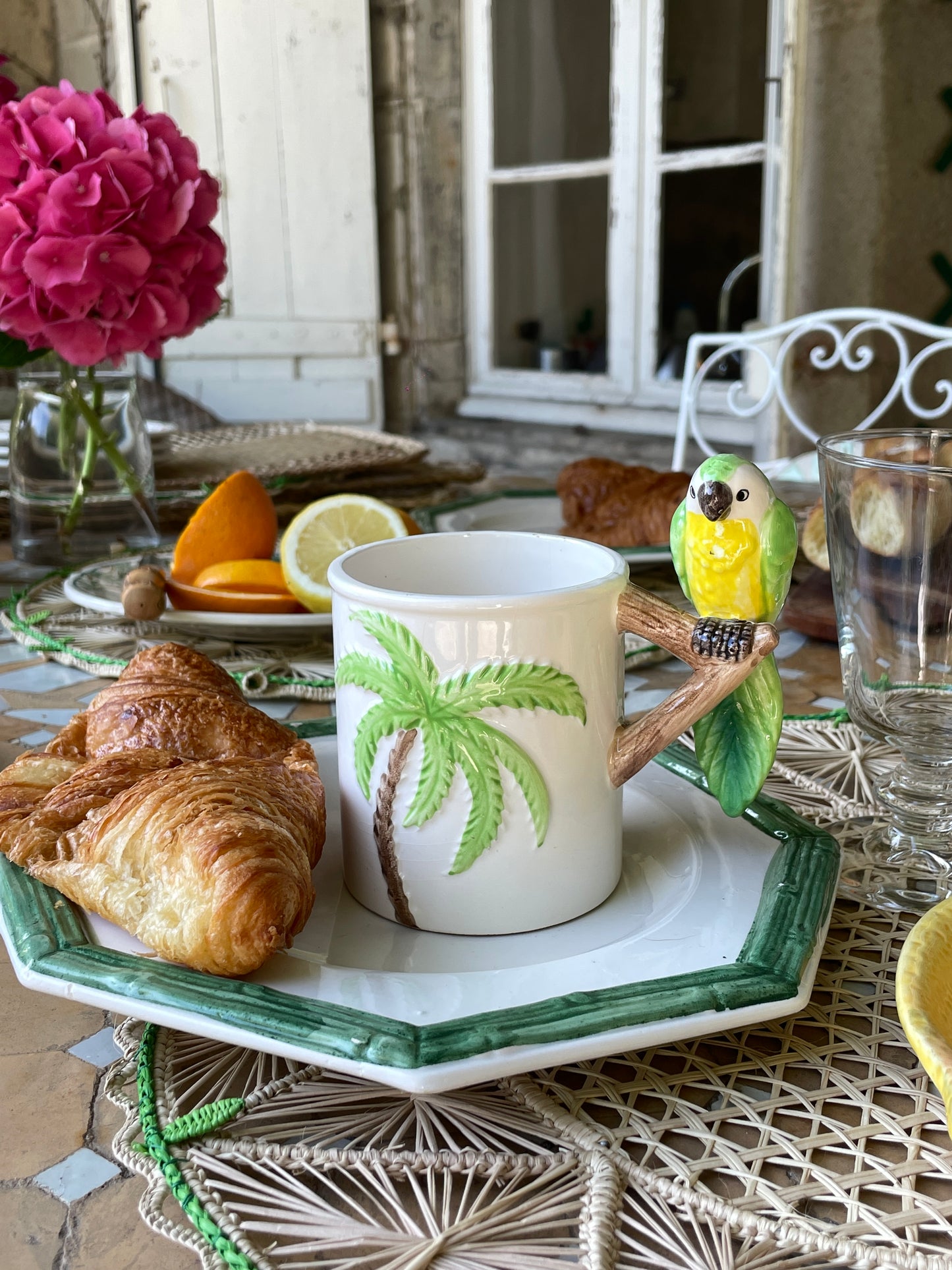 2 mugs perroquet