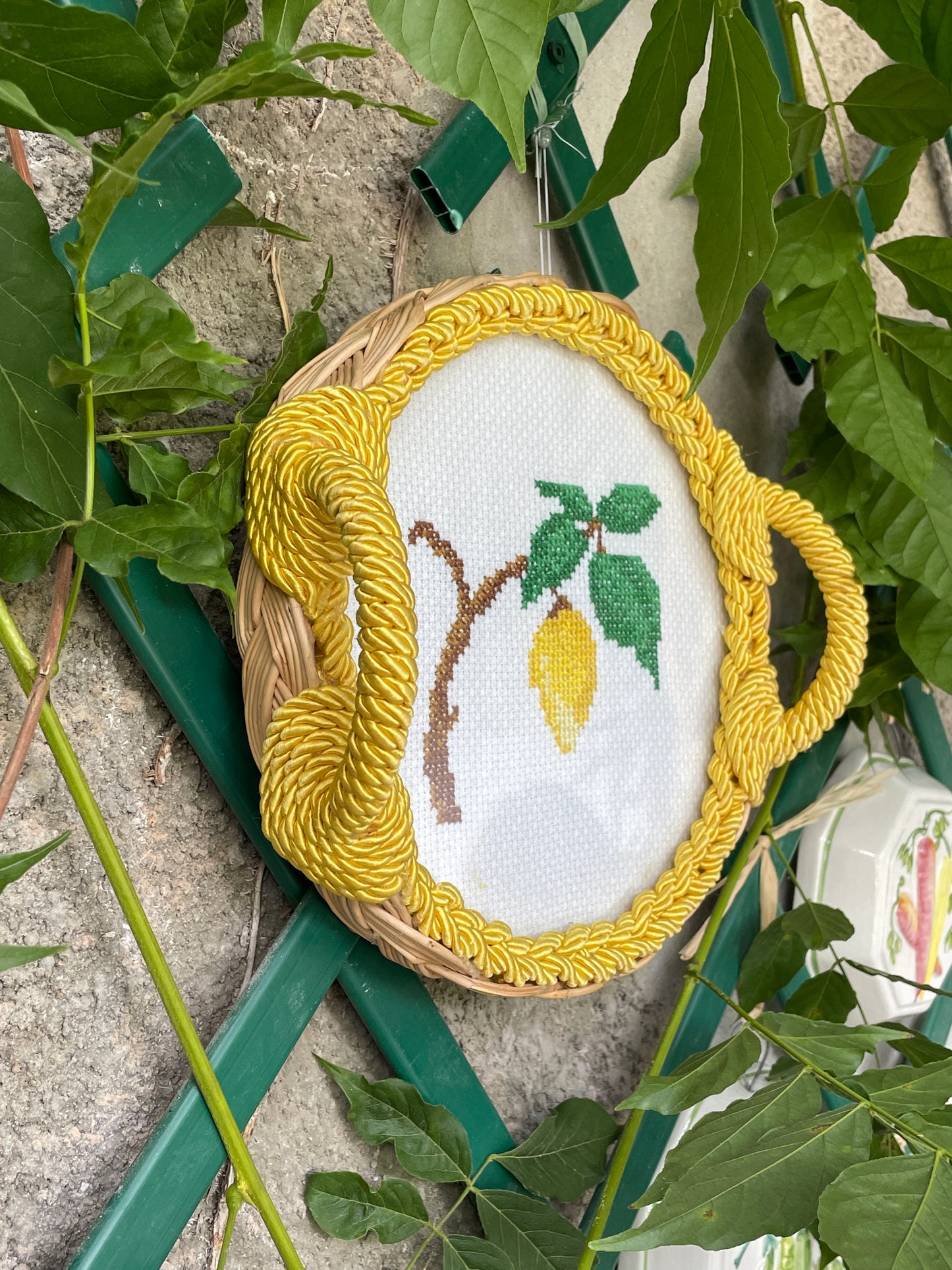 Petit plateau/décoration motif citron