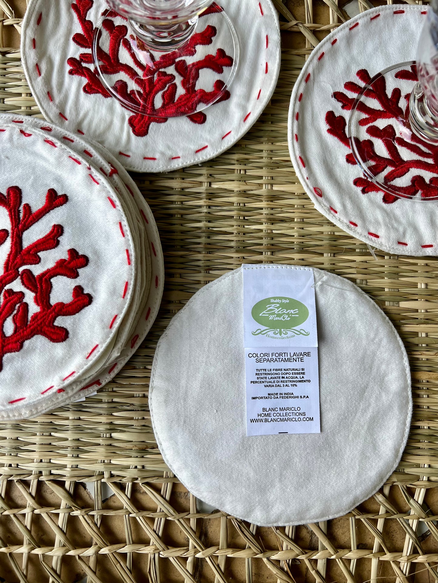 10 sous verres corail