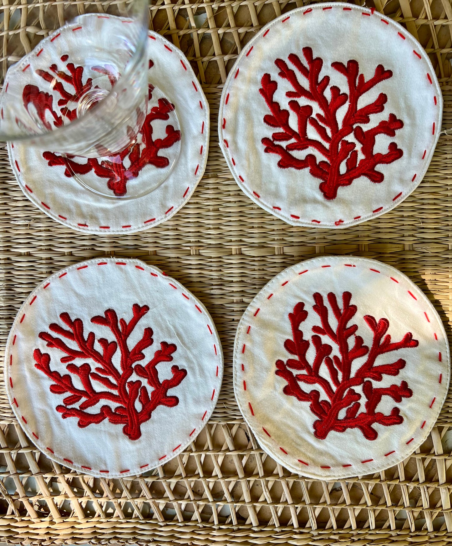 10 sous verres corail