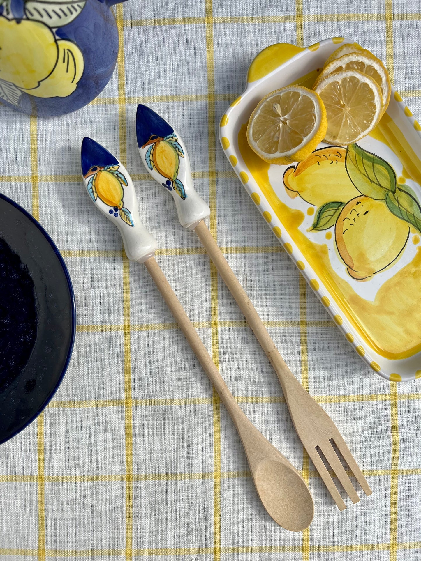 Couverts salade citrons