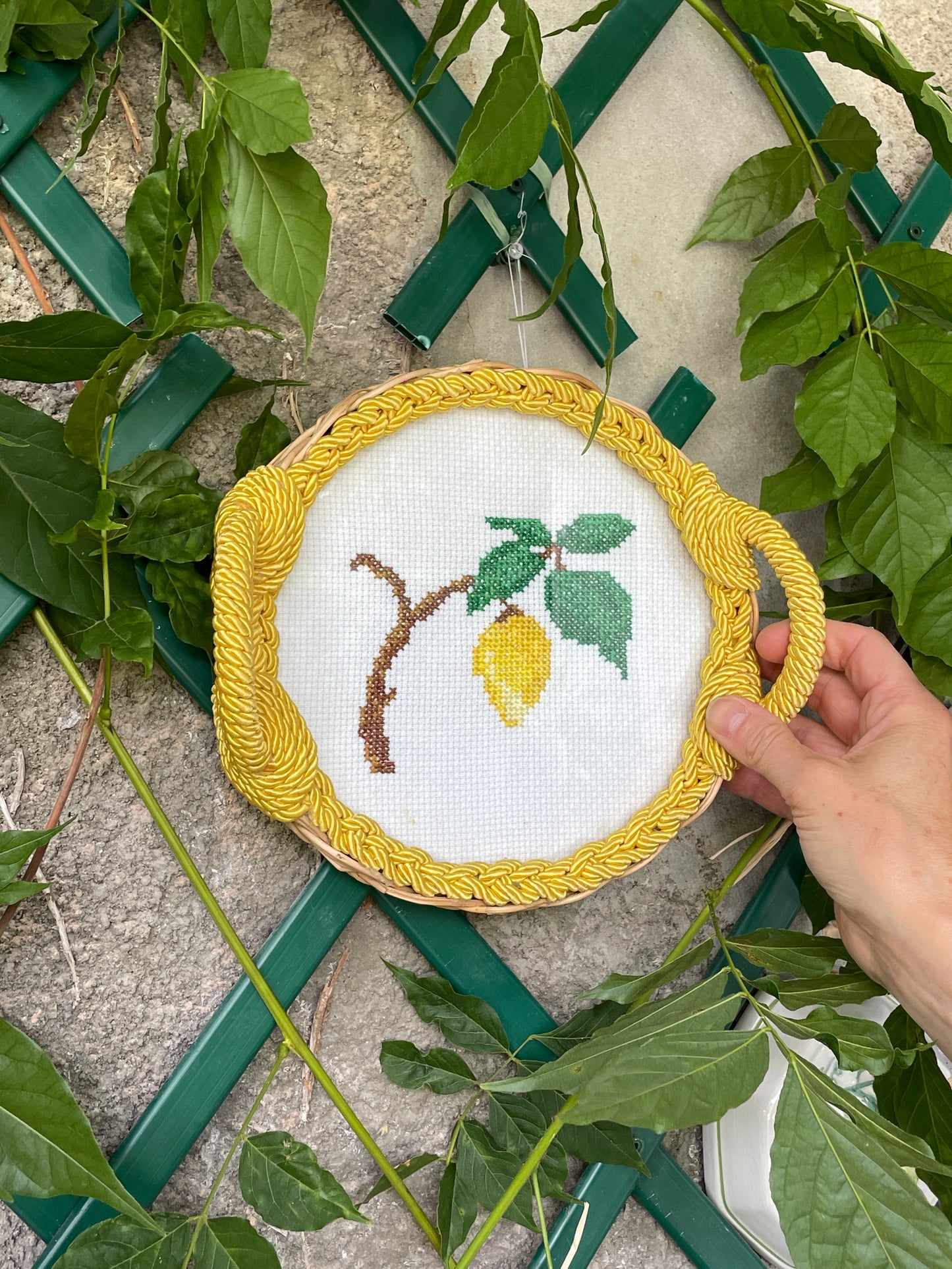 Petit plateau/décoration motif citron