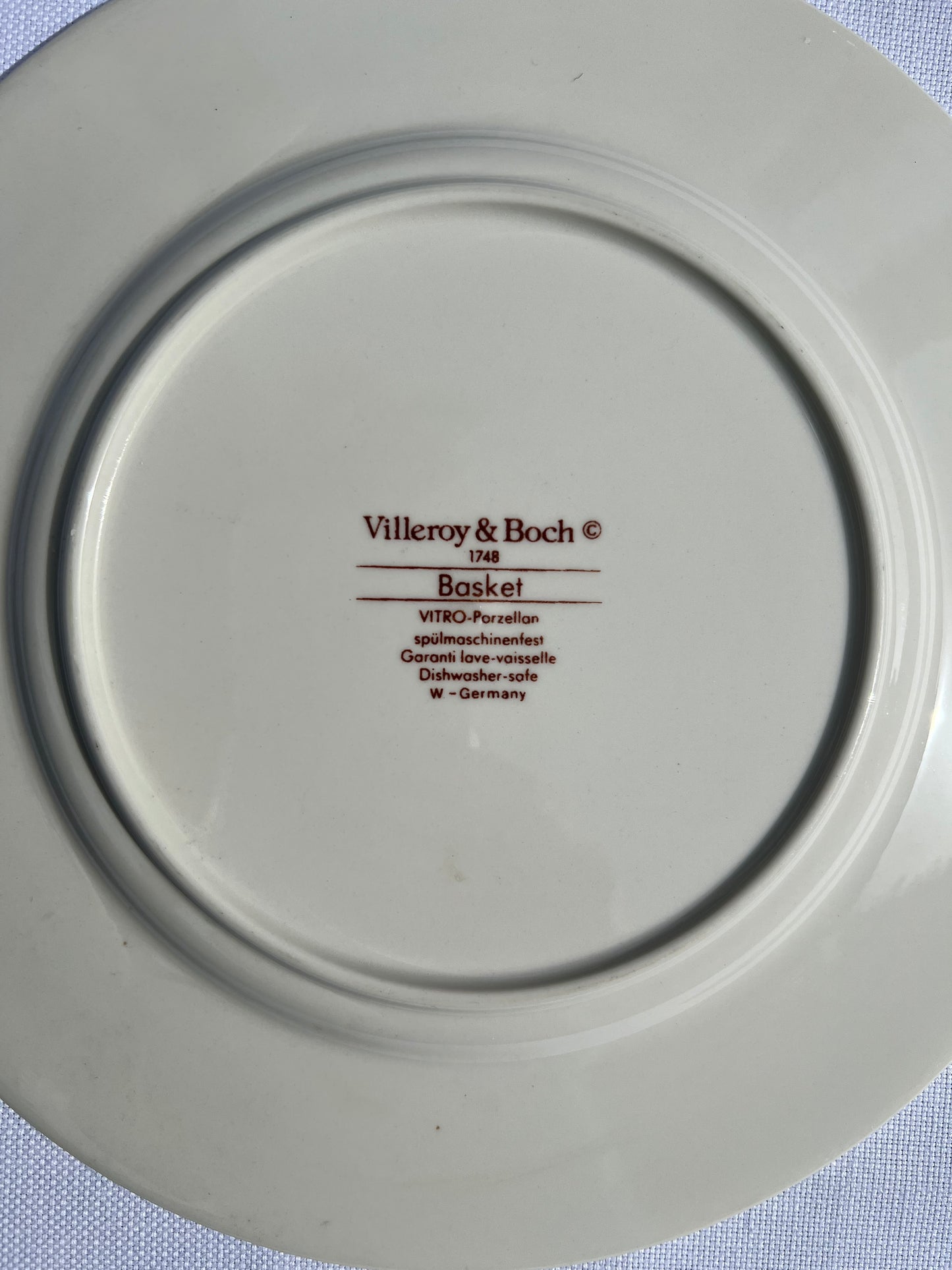 6 assiettes à dessert "Basket" Villeroy&Boch