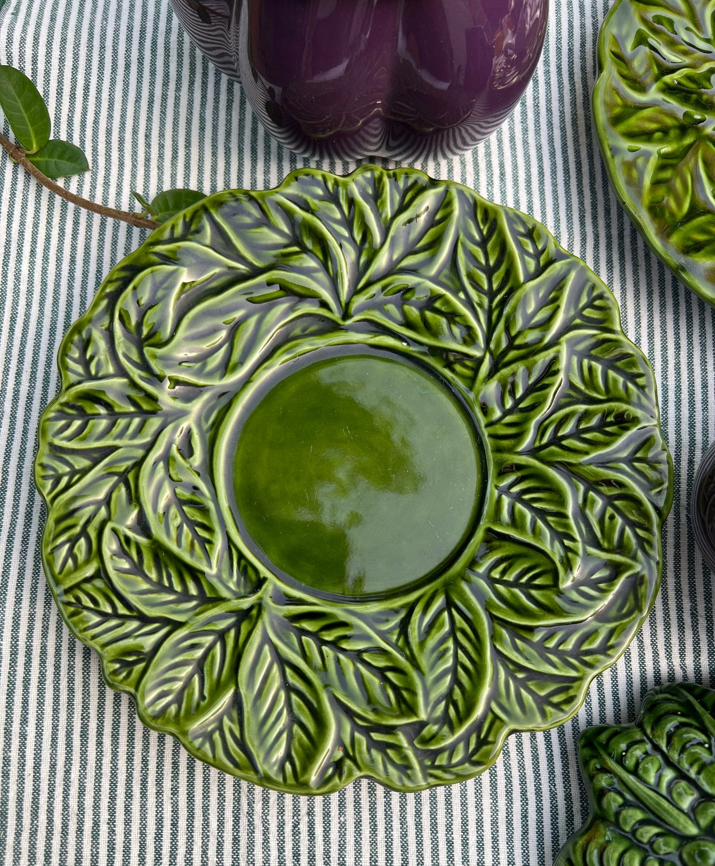 Grand confiturier/sucrier aubergine