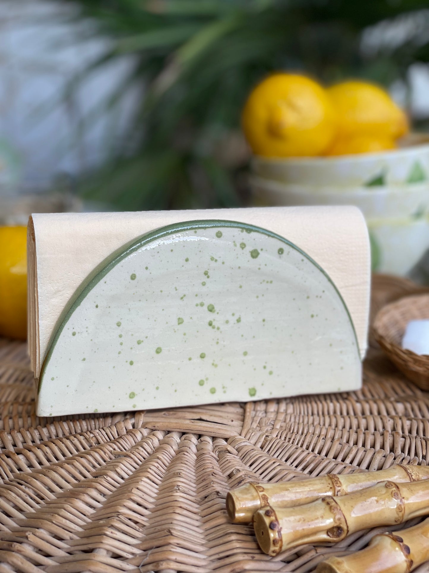 Porte serviettes citron