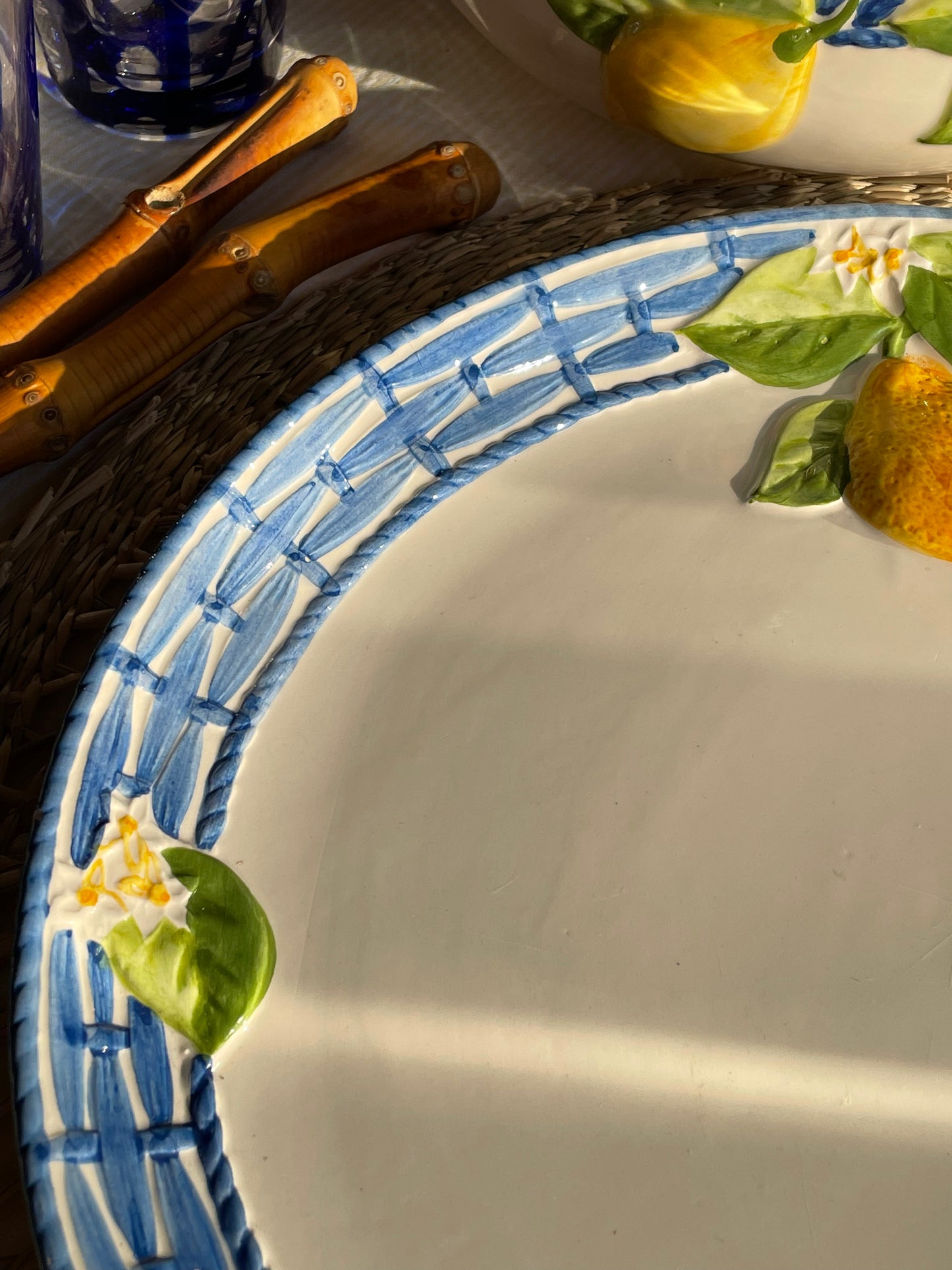 Saladier et plat citrons Made in Italy