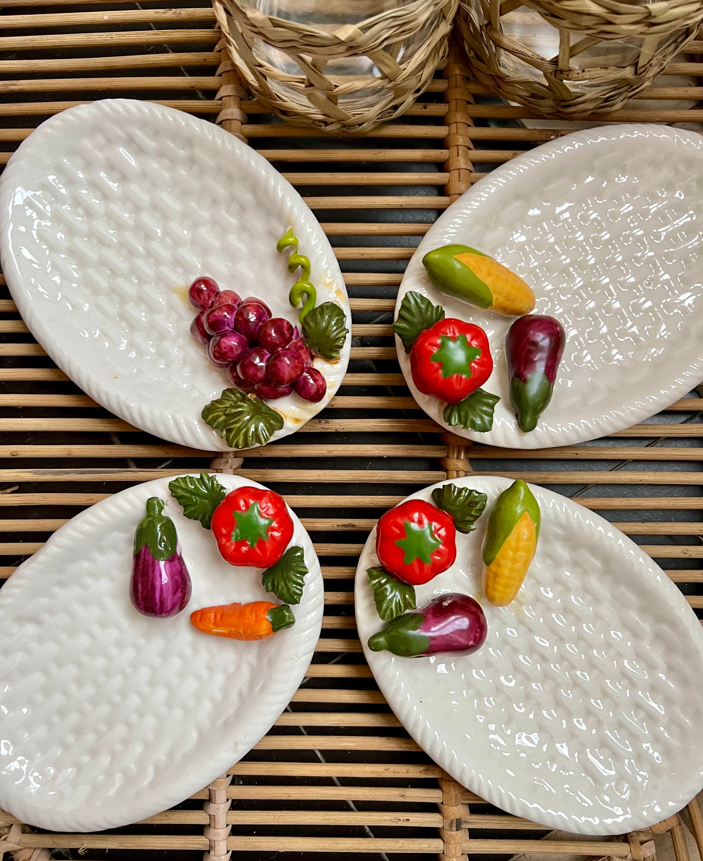 4 petits raviers fruits légumes
