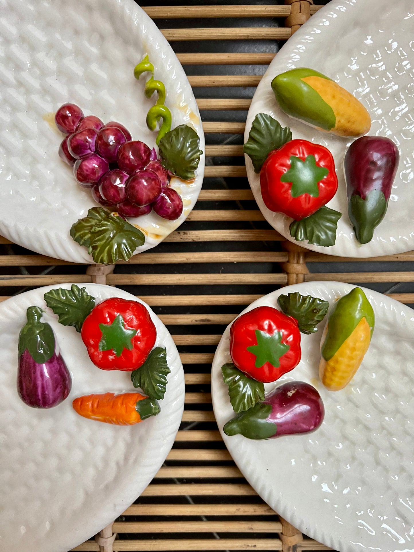 4 petits raviers fruits légumes