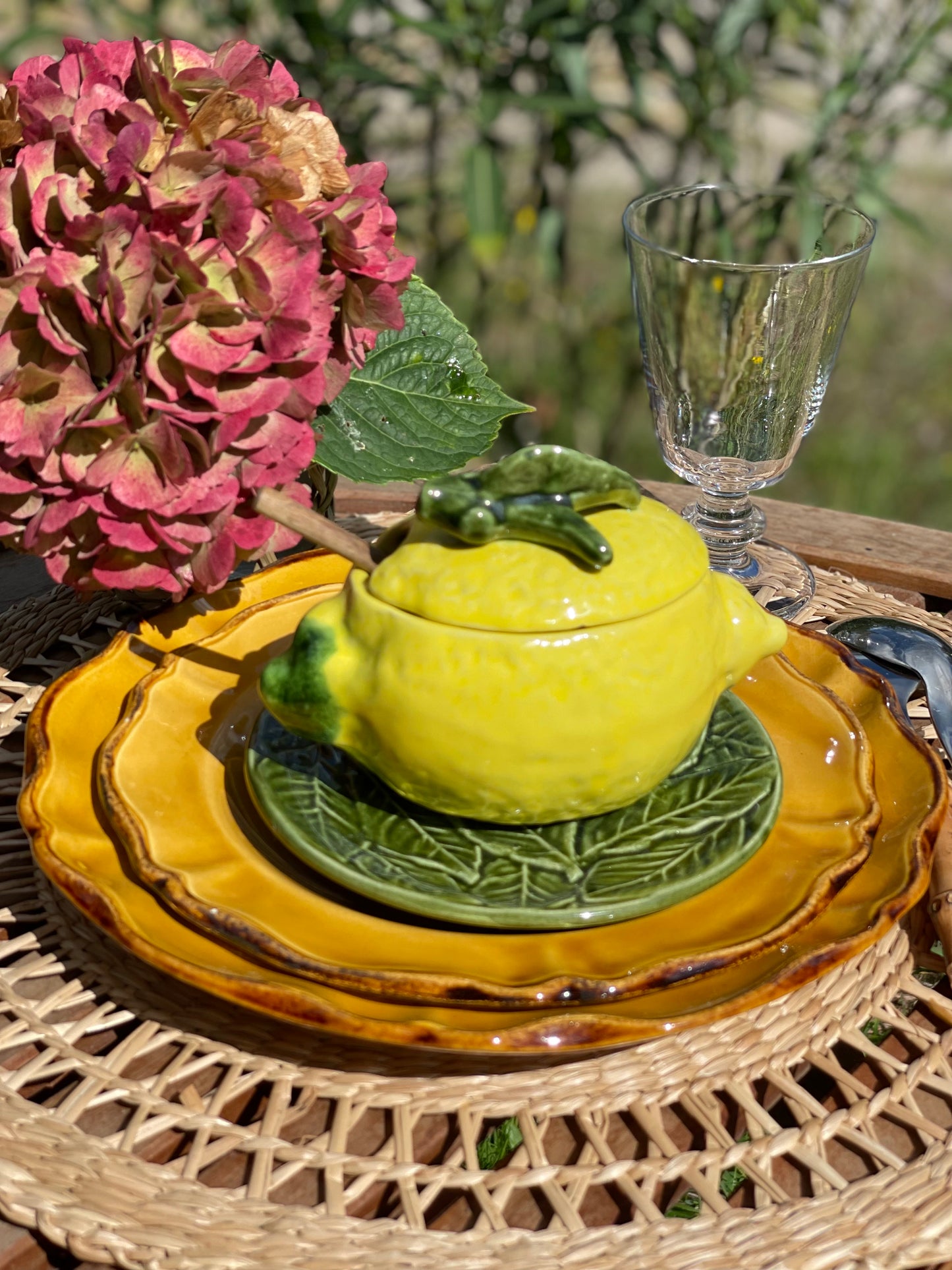 Sucrier/confiturier/moutardier citron