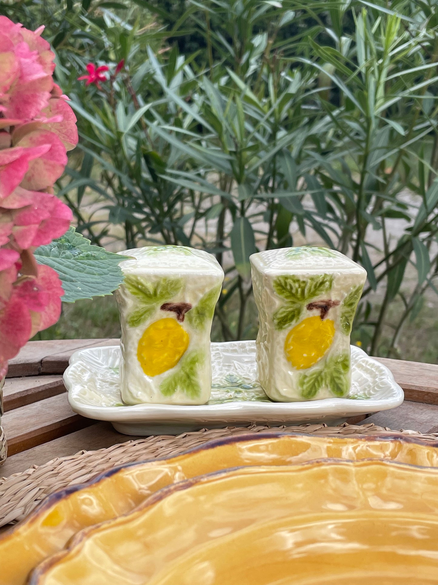 Salière/poivrière citrons et oranges Made in Italy