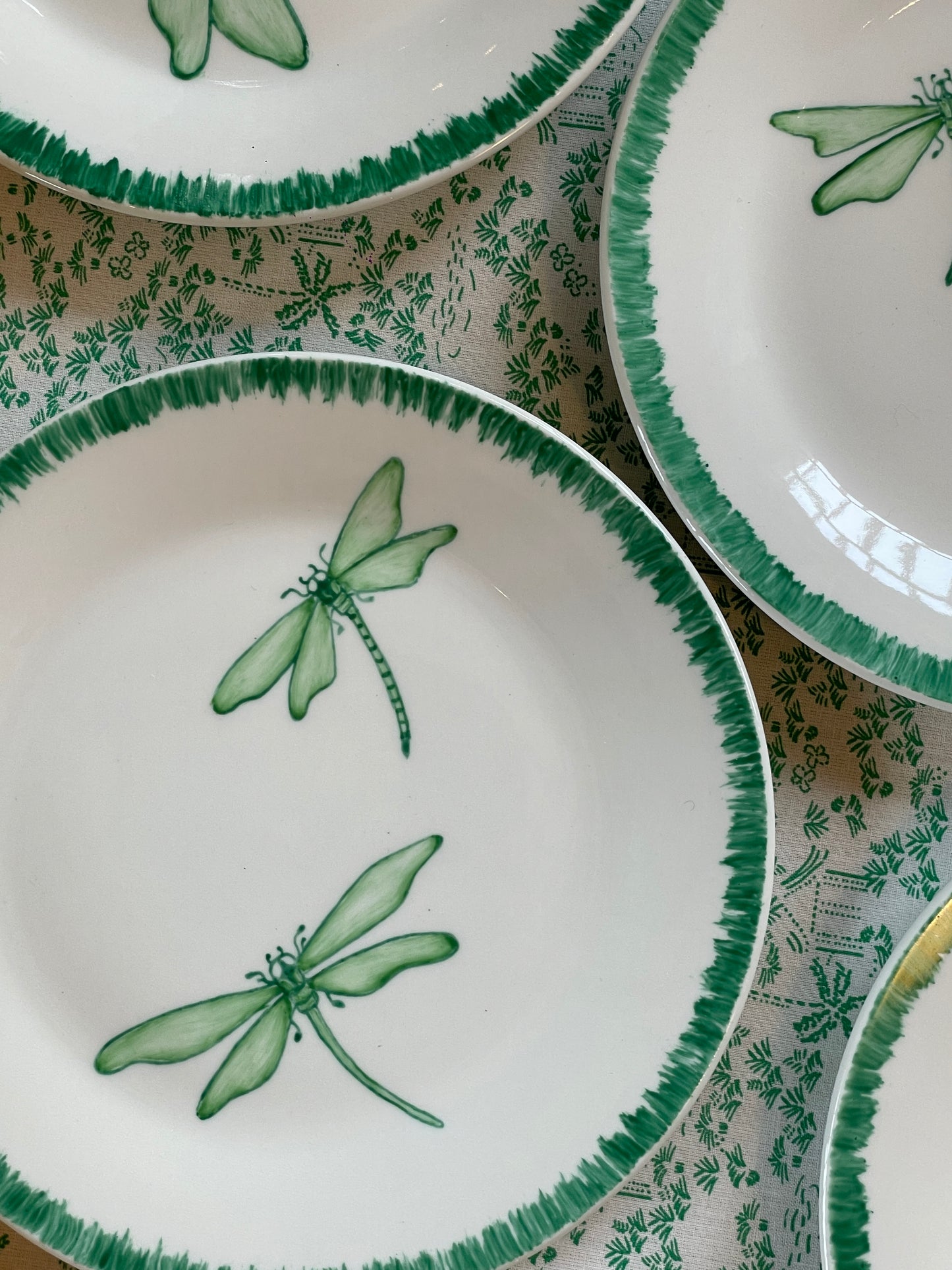 8 assiettes à dessert libellules Francesca